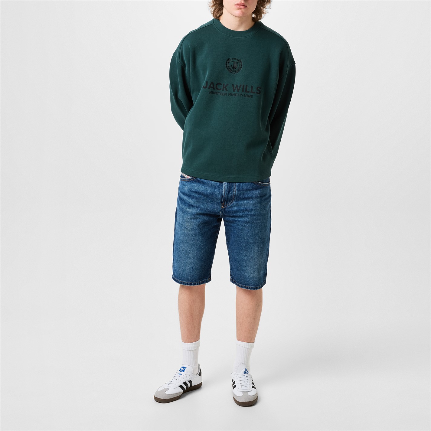 Mikina Jack Wills Evergreen 710003 Men's JW Logo Crew Sweatshirt - 4
