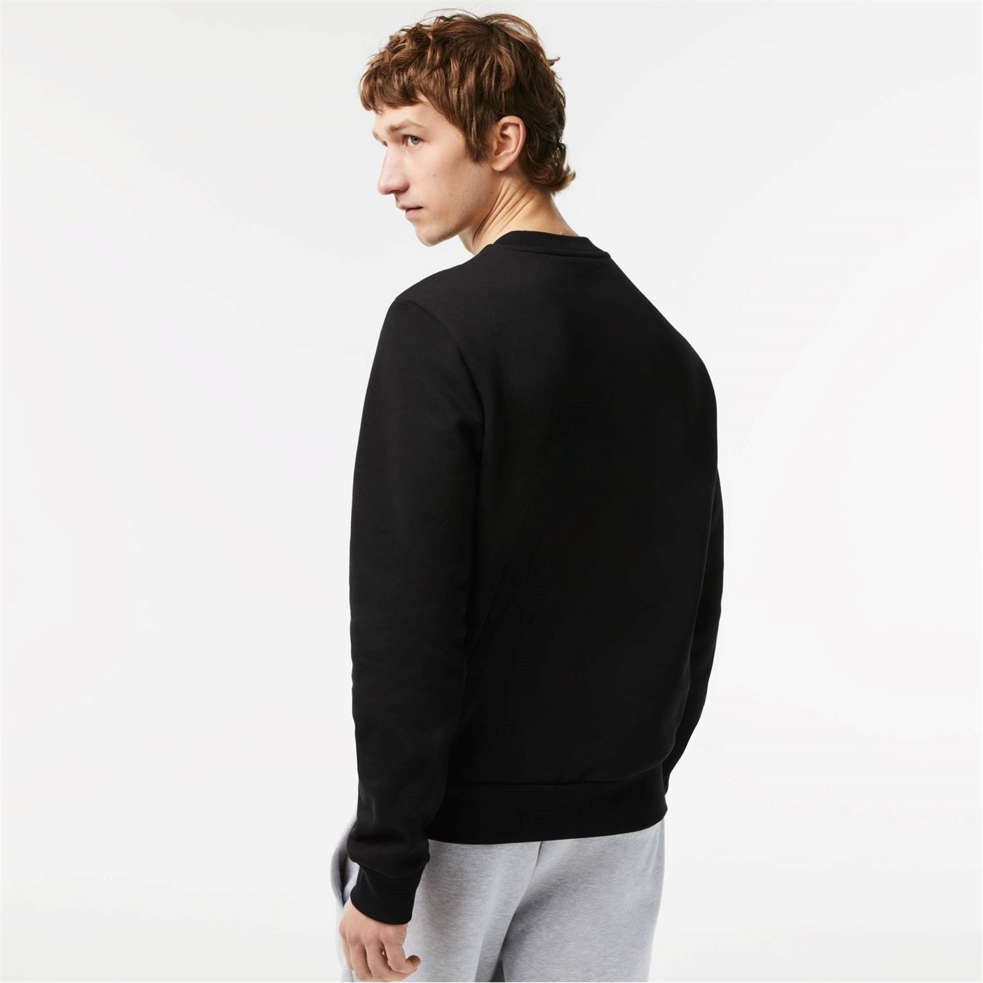 Mikina Lacoste Black C31 6193558 Men's Basic Crew-Neck Sweatshirt - 2