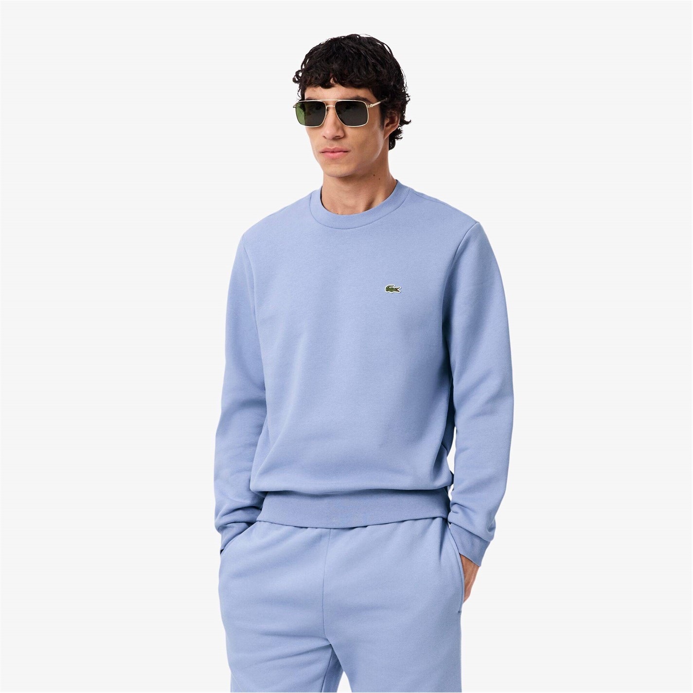Mikina Lacoste Delphinium 5QD 9879053 Men's Basic Crew-Neck Sweatshirt - 3