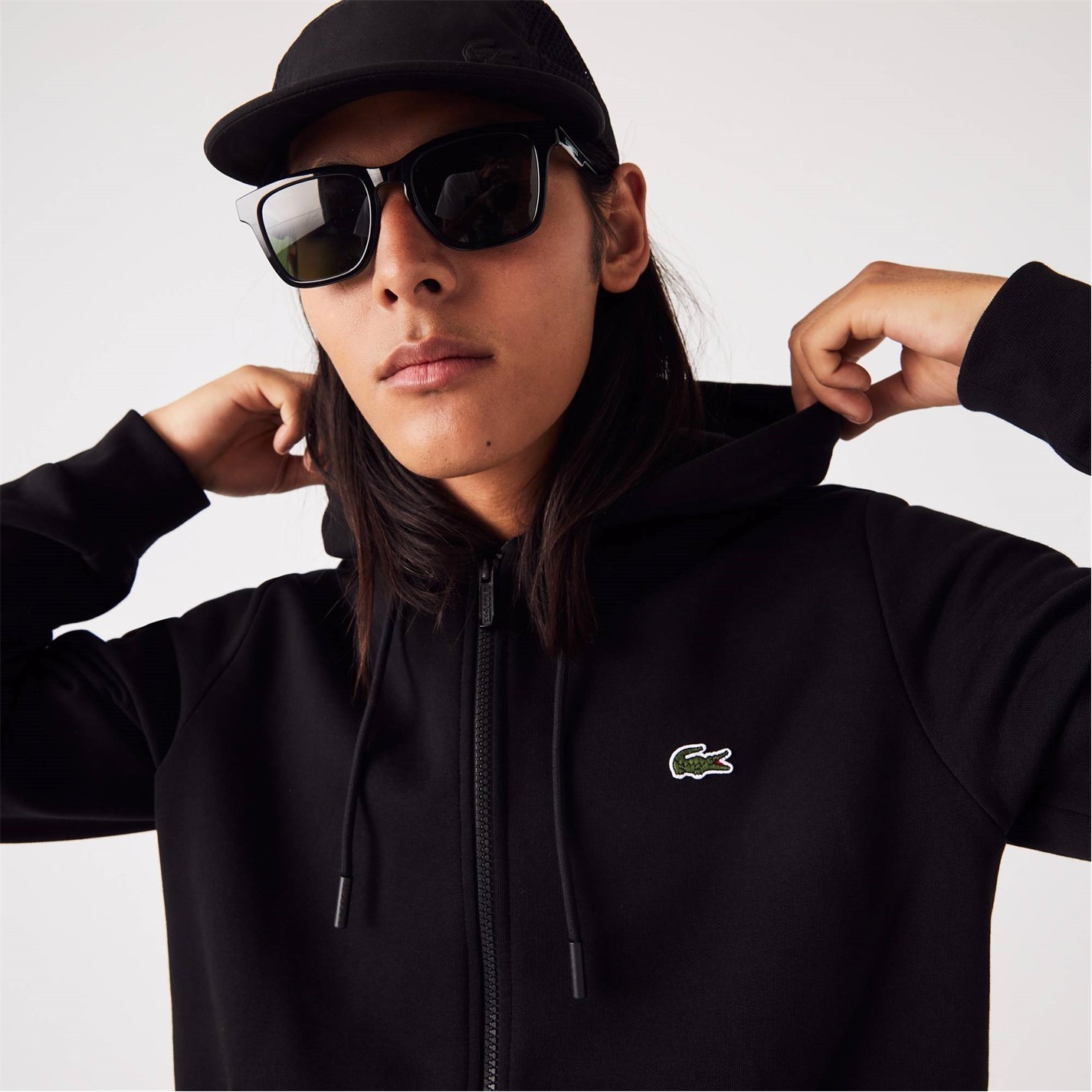 Mikina Lacoste Black C31 5641447 Men's Basic Full-Zip Hoodie - 2