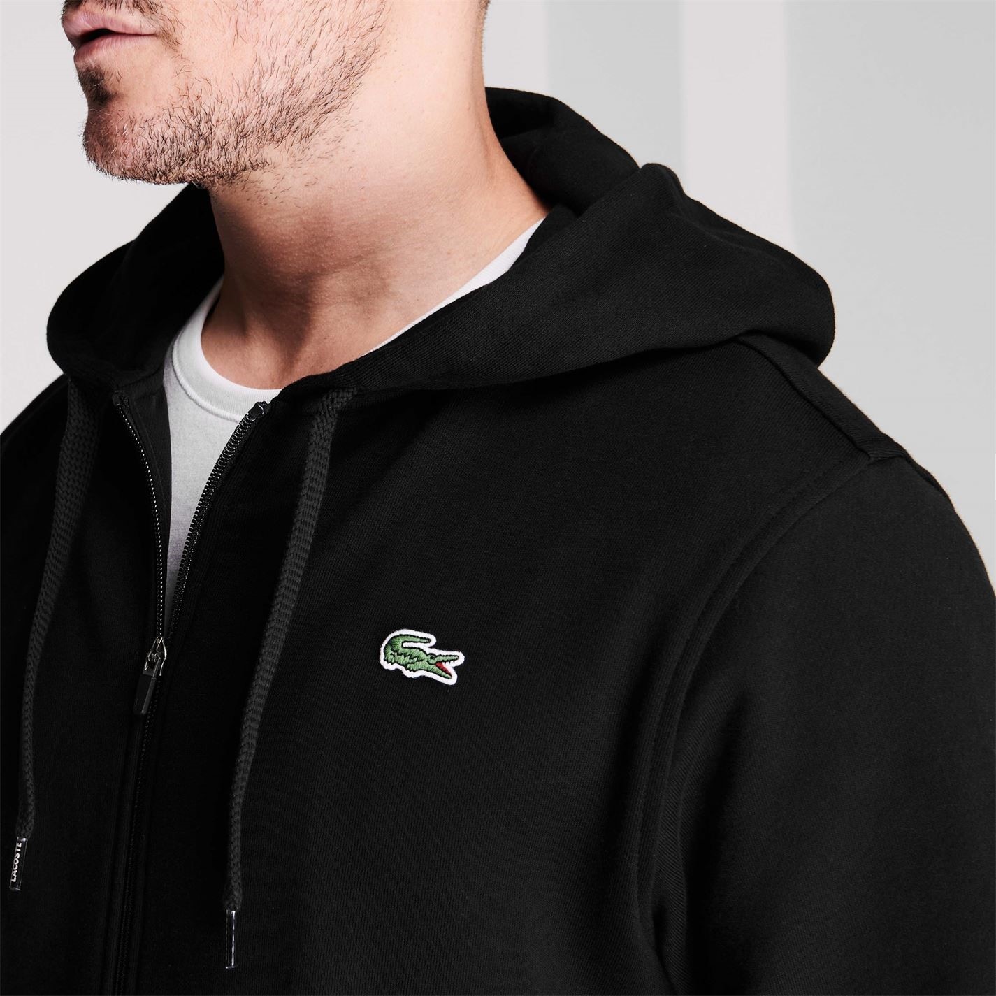 Mikina Lacoste Black C31 5641447 Men's Basic Full-Zip Hoodie - 5