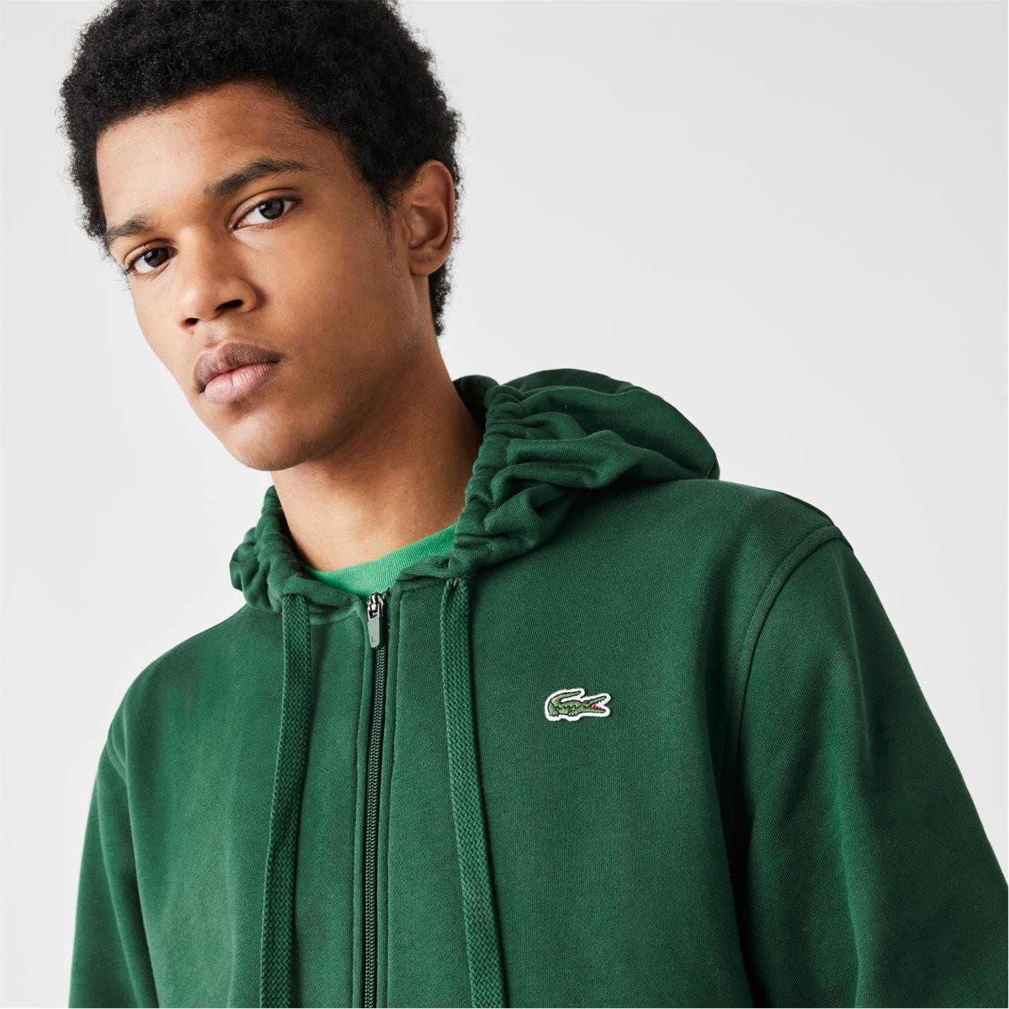Mikina Lacoste Green 132 6046937 Men's Basic Full-Zip Hoodie - 4