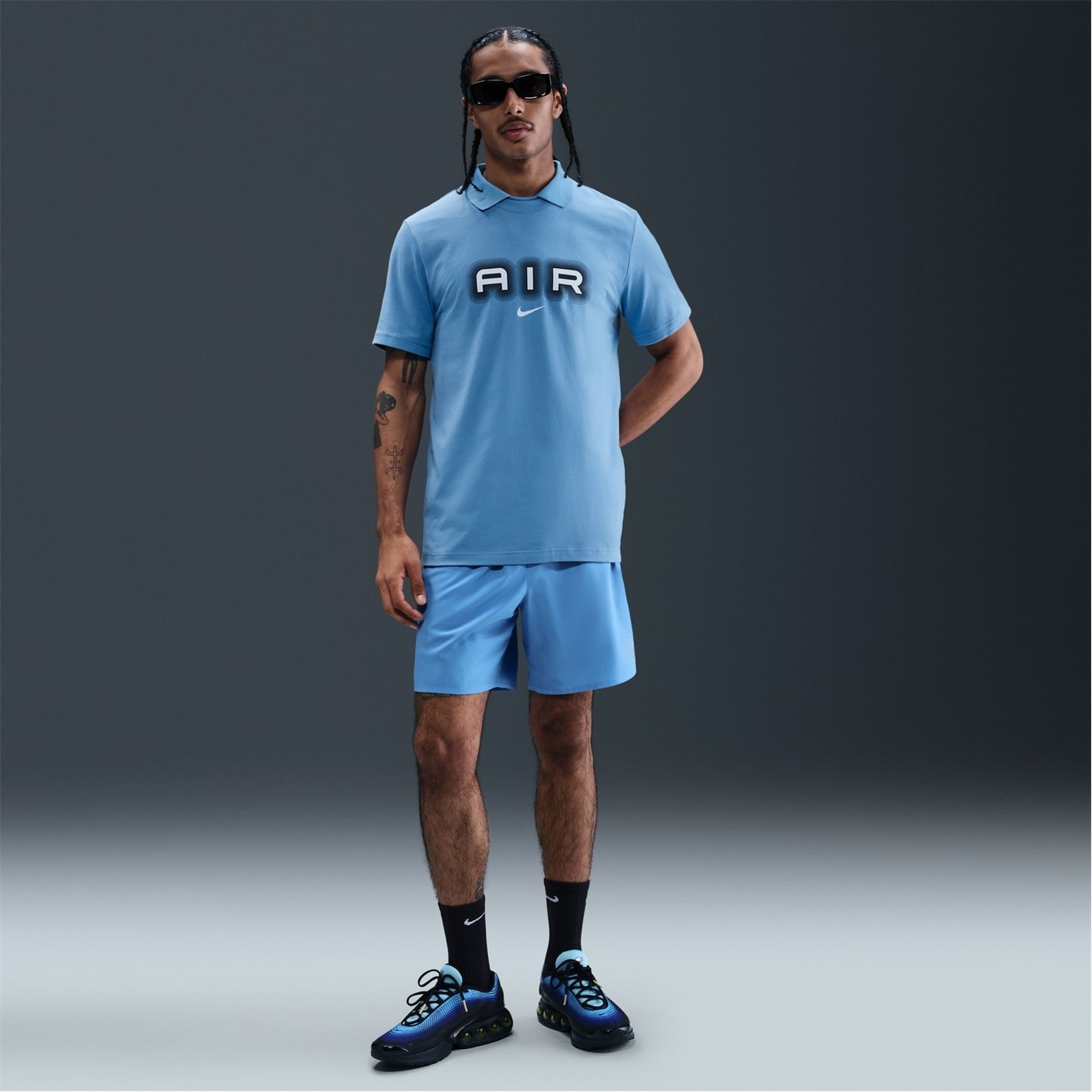 Tričko Nike Blue 3031421 M NSW SW AIR GRAPHIC TEE - 7