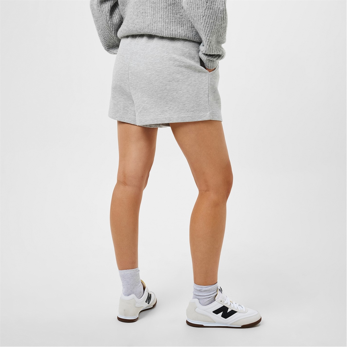 Kraťasy Jack Wills Grey Marl 9894191 Women's Slouchy Fleece Jogger Shorts - 2