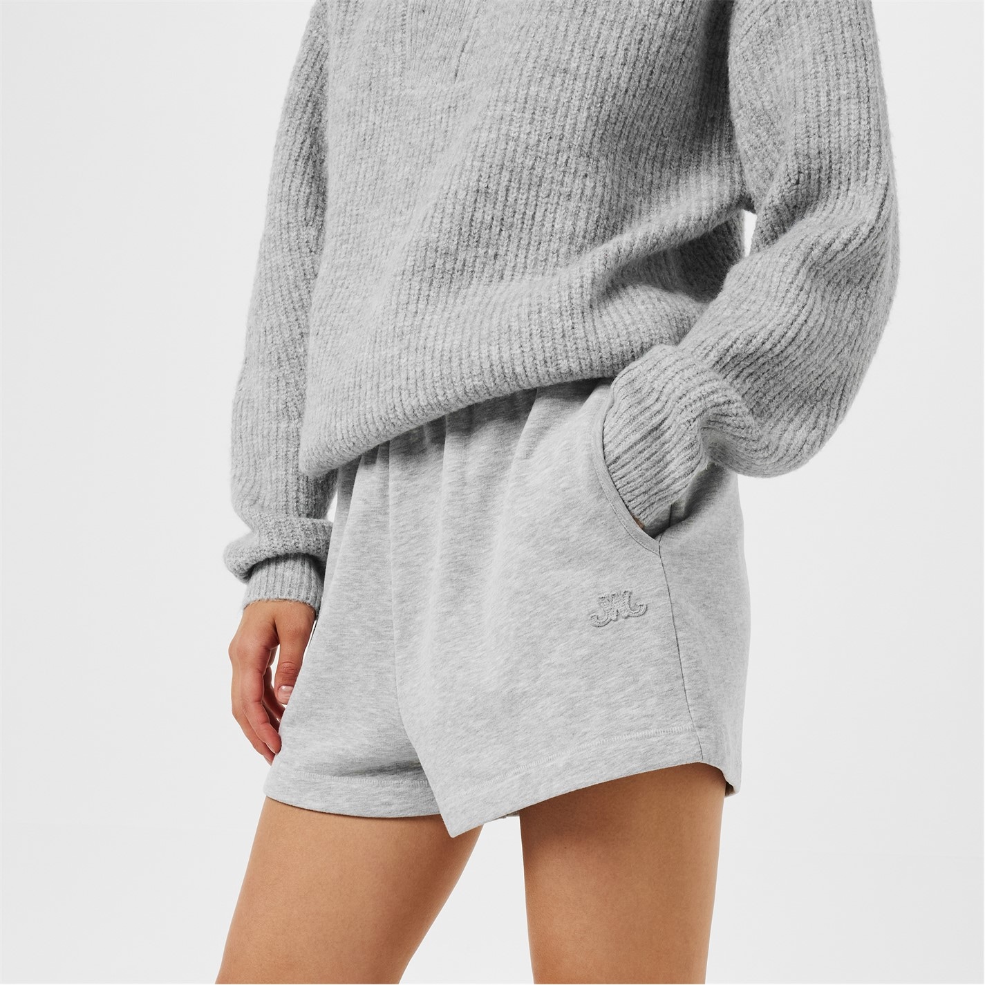 Kraťasy Jack Wills Grey Marl 9894191 Women's Slouchy Fleece Jogger Shorts - 3