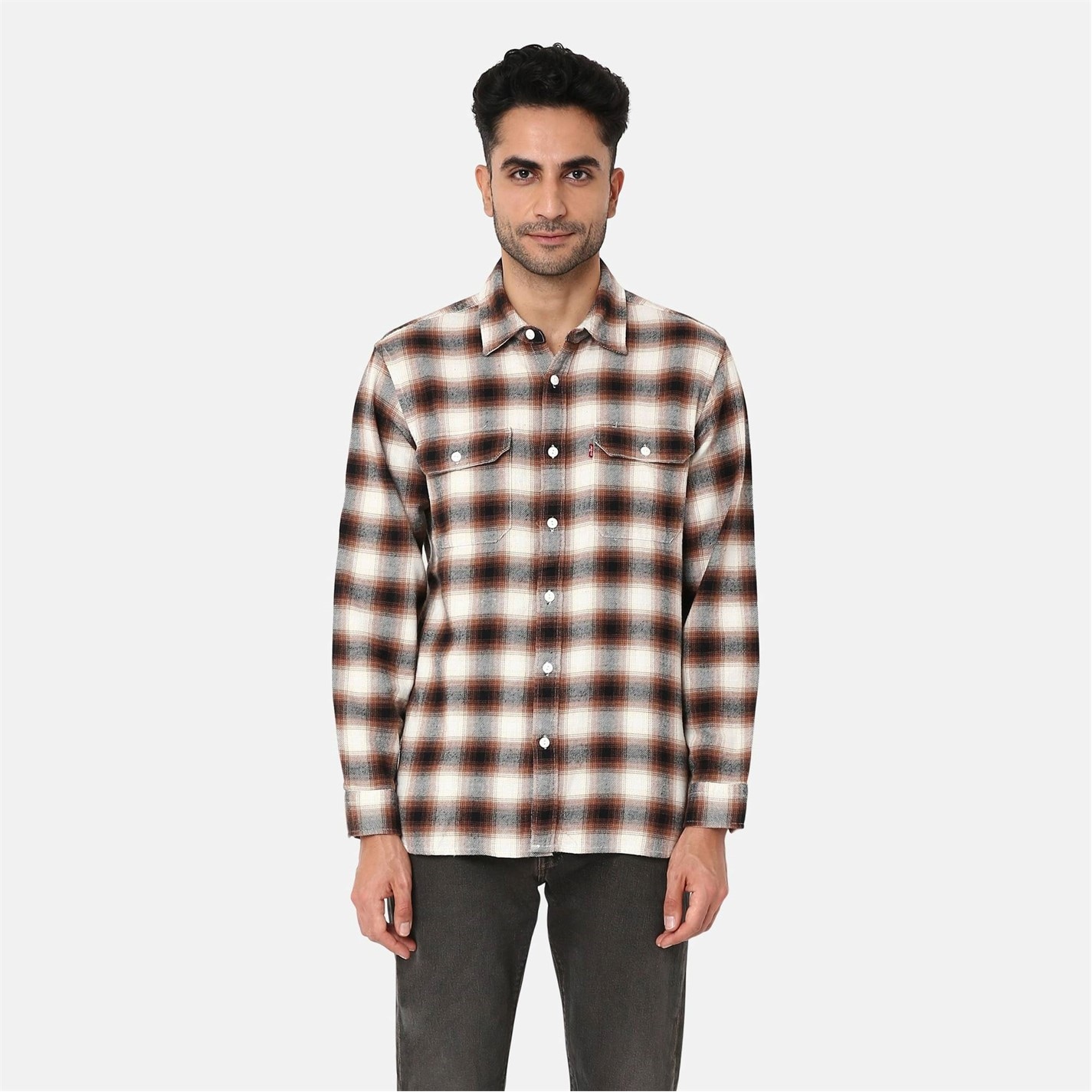Košeľa Levis Plaid Cream 3471323 Plaid Worker Shirt - 1
