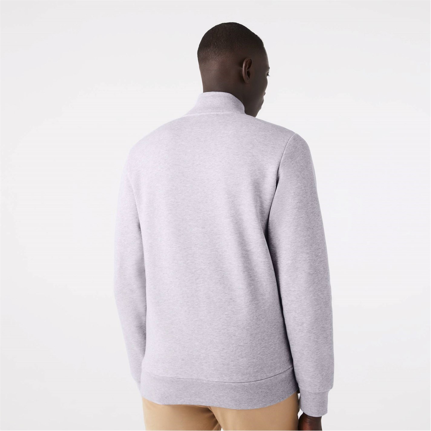 Mikina Lacoste Light Grey CCA 6333200 Men's Basic Full Zip Fleece Top - 2