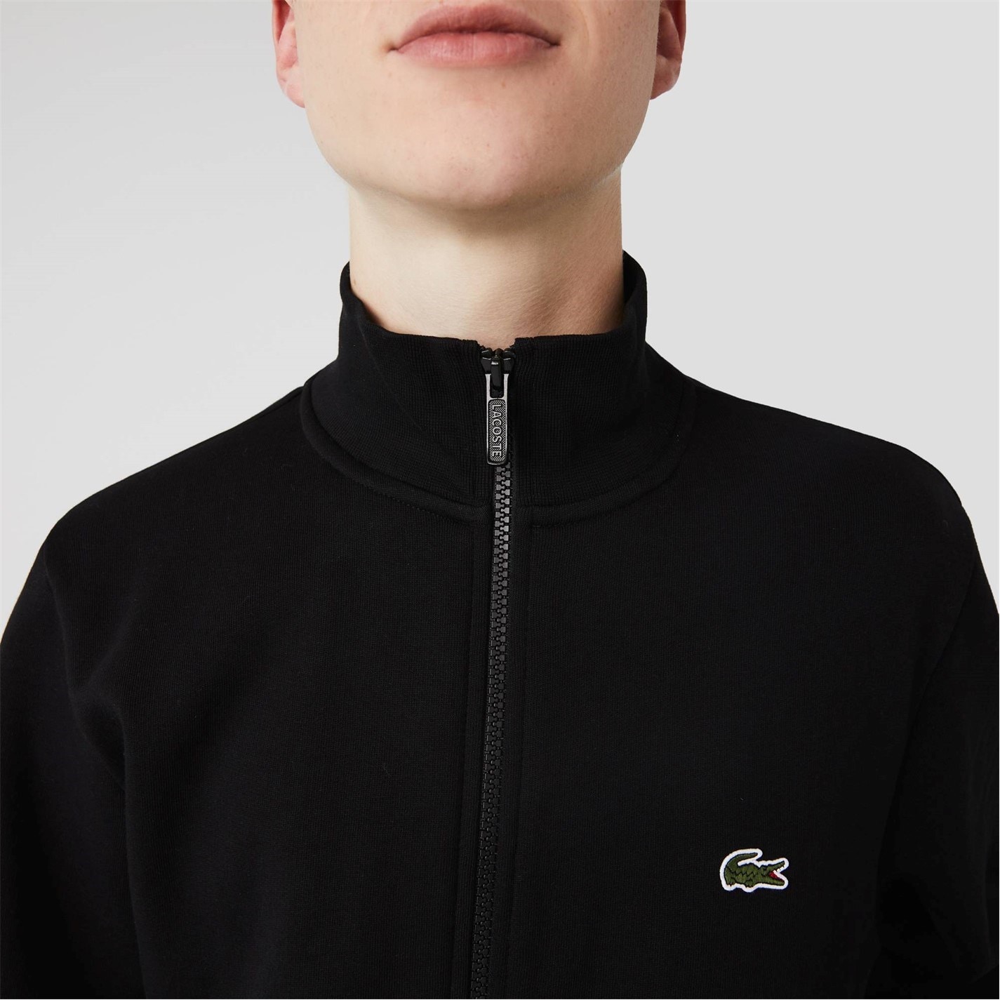 Mikina Lacoste Black C31 5600783 Men's Basic Full Zip Fleece Top - 3