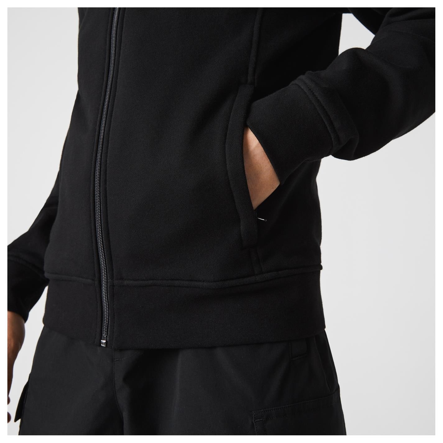 Mikina Lacoste Black C31 5600783 Men's Basic Full Zip Fleece Top - 5