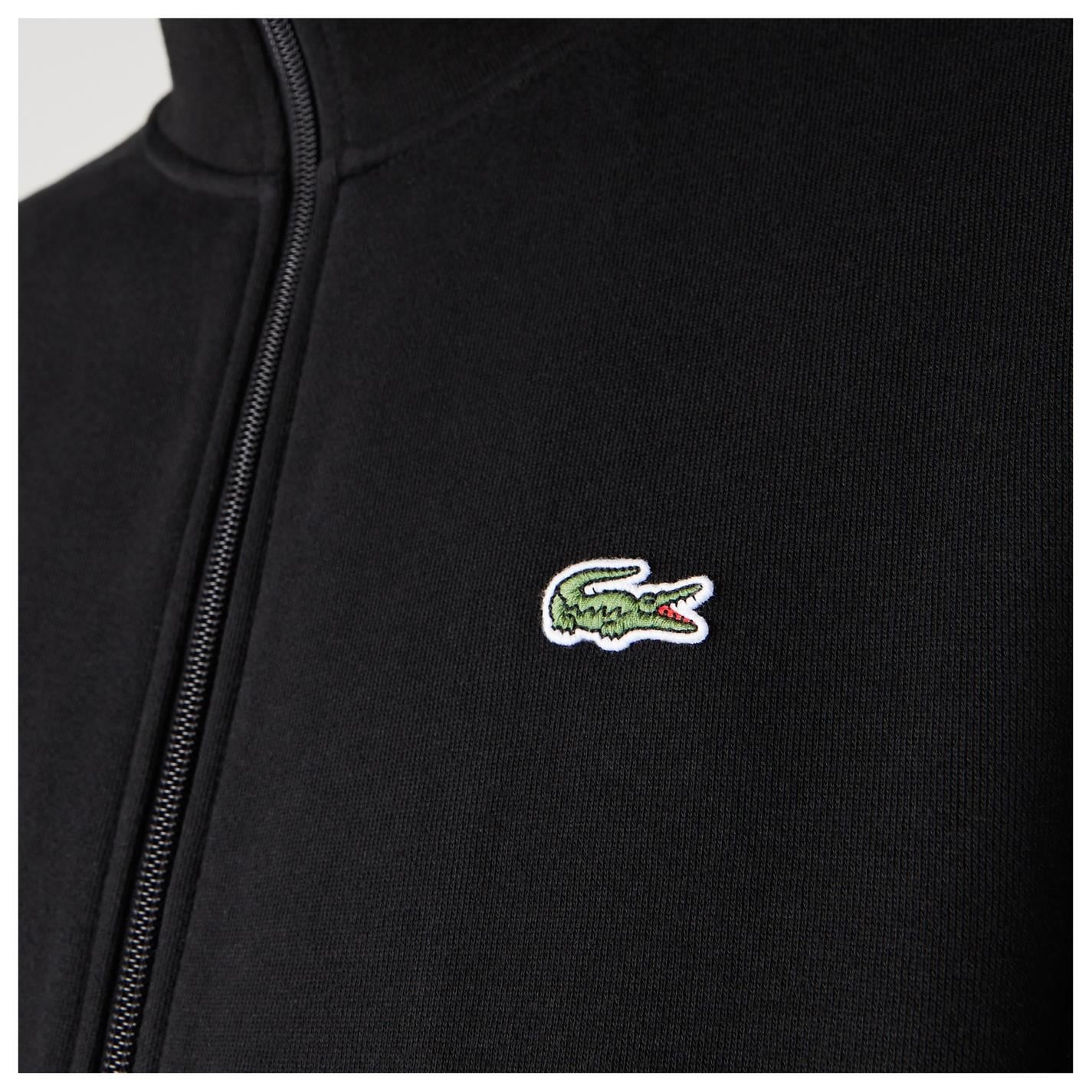 Mikina Lacoste Black C31 5600783 Men's Basic Full Zip Fleece Top - 7