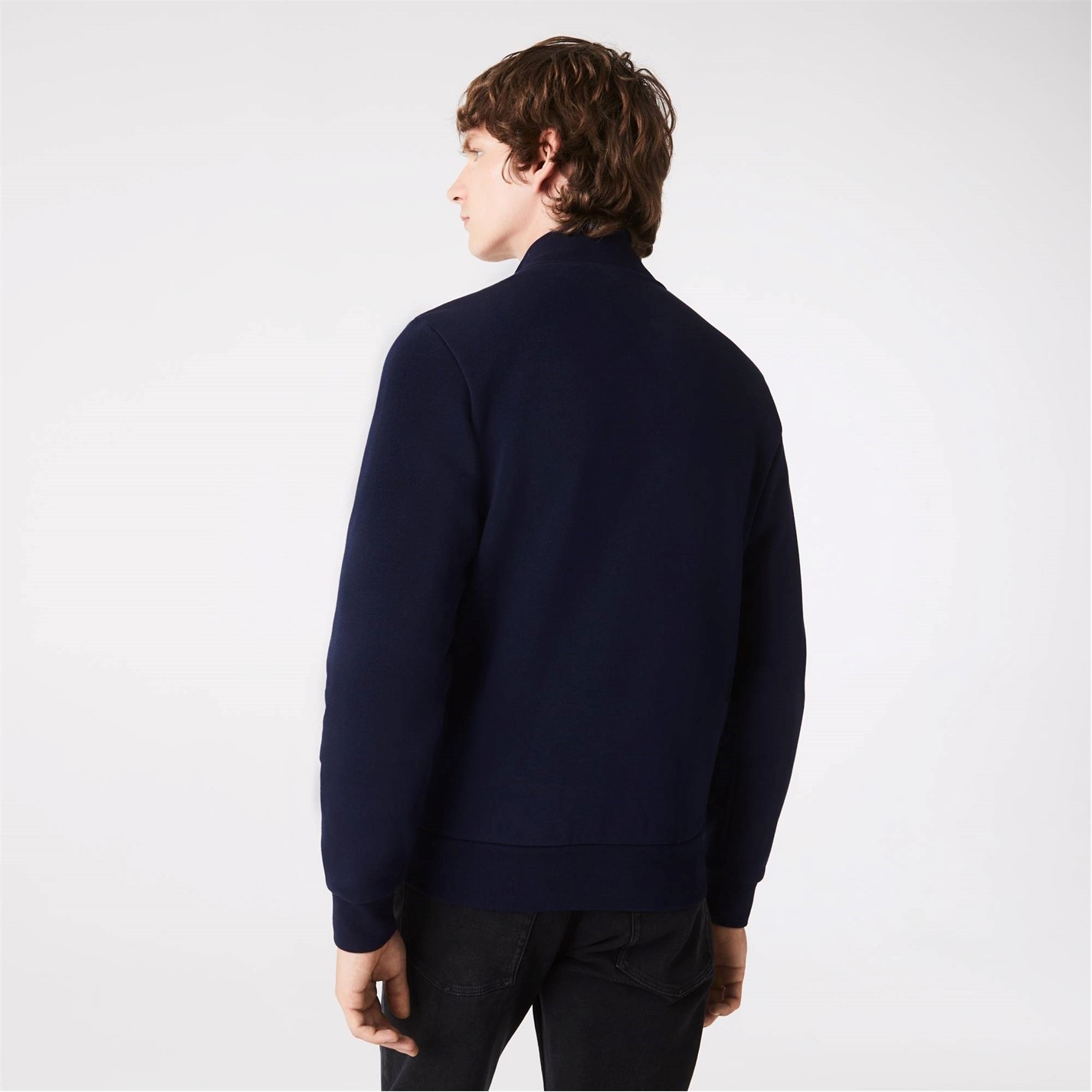 Mikina Lacoste Navy 166 7333217 Men's Basic Full Zip Fleece Top - 2