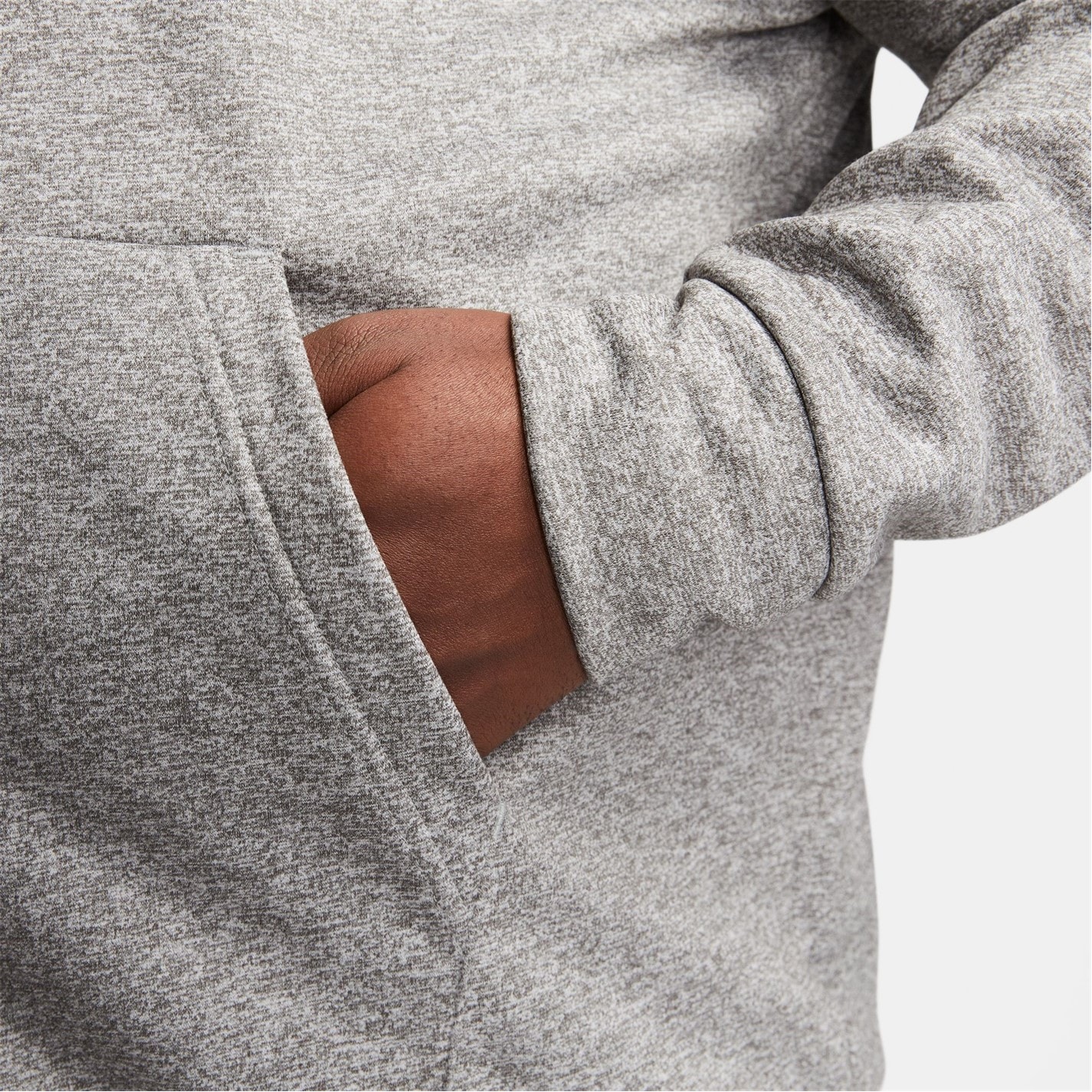 Mikina Nike DK GREY HEATHER 2433250 Therma Men's Therma-FIT Hooded Fitness Pullover - 11