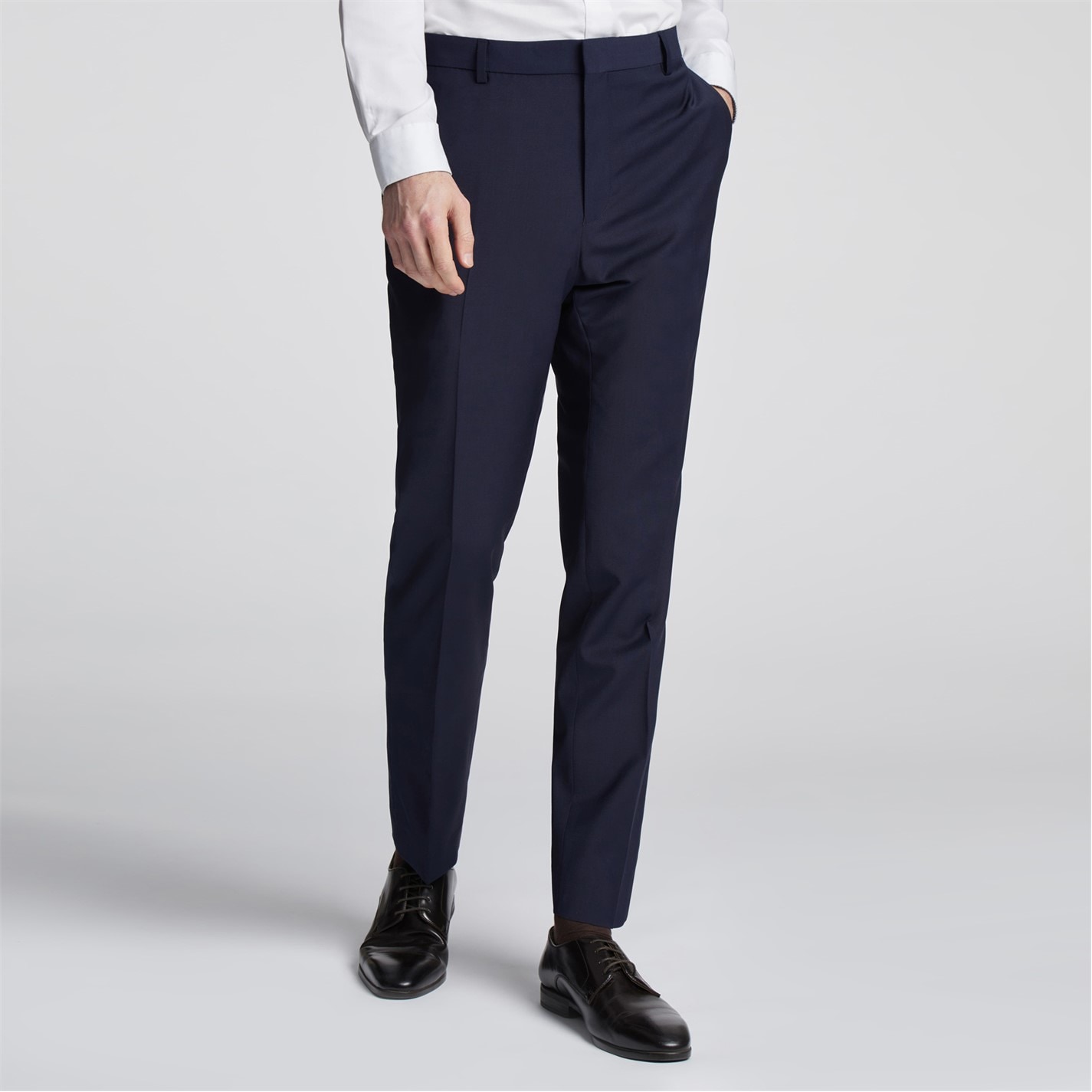 Nohavice Ted Baker Navy 2008178 Pilos Slim Fit Navy Panama Suit Trousers - 1
