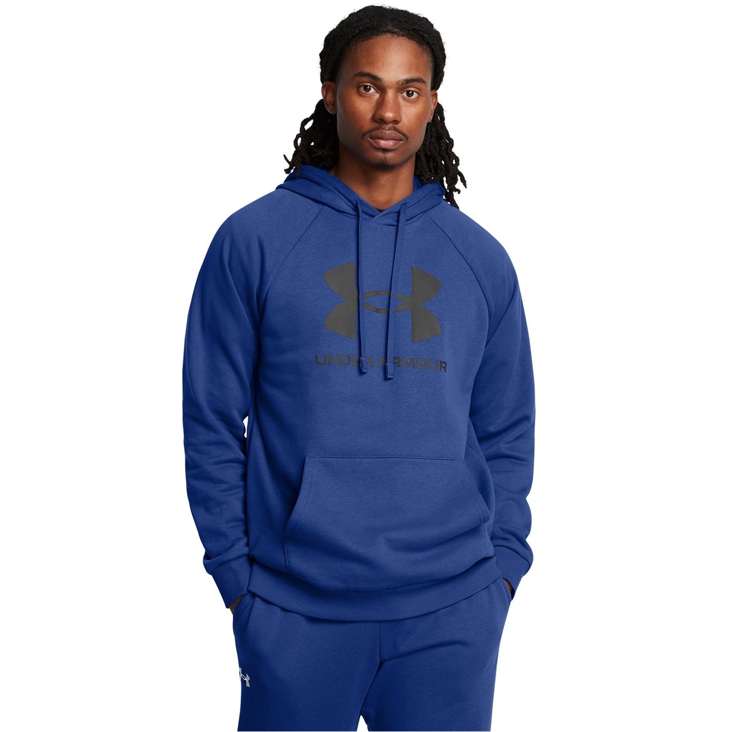 Mikina Under Armour Blue 133245 Men's Rival Fleece Logo Performance Hoodie - 3