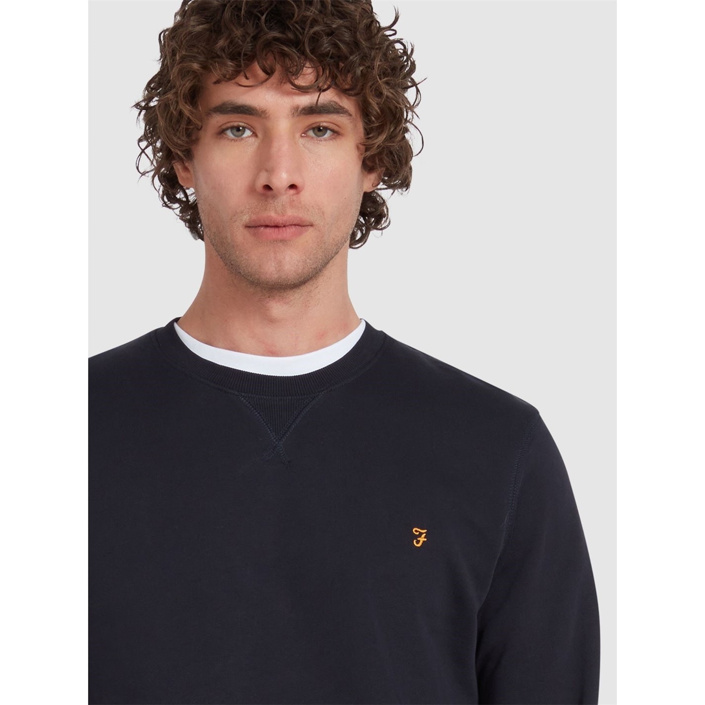 Mikina Farah True Navy 412 6512237 Tim Crew Sweatshirt - 4