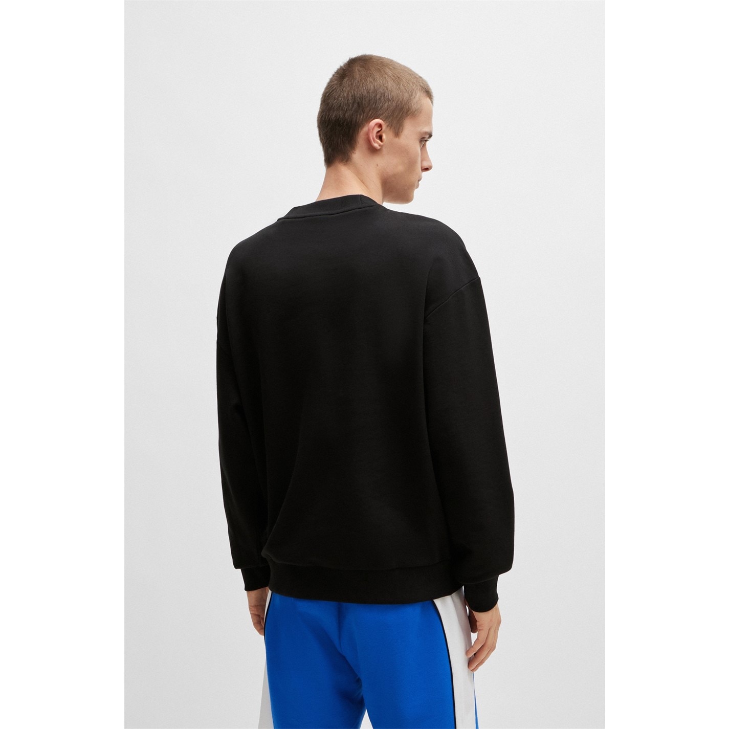 Mikina Hugo Blue 493 7039857 HBW Niero Crew Sweater Mens - 4