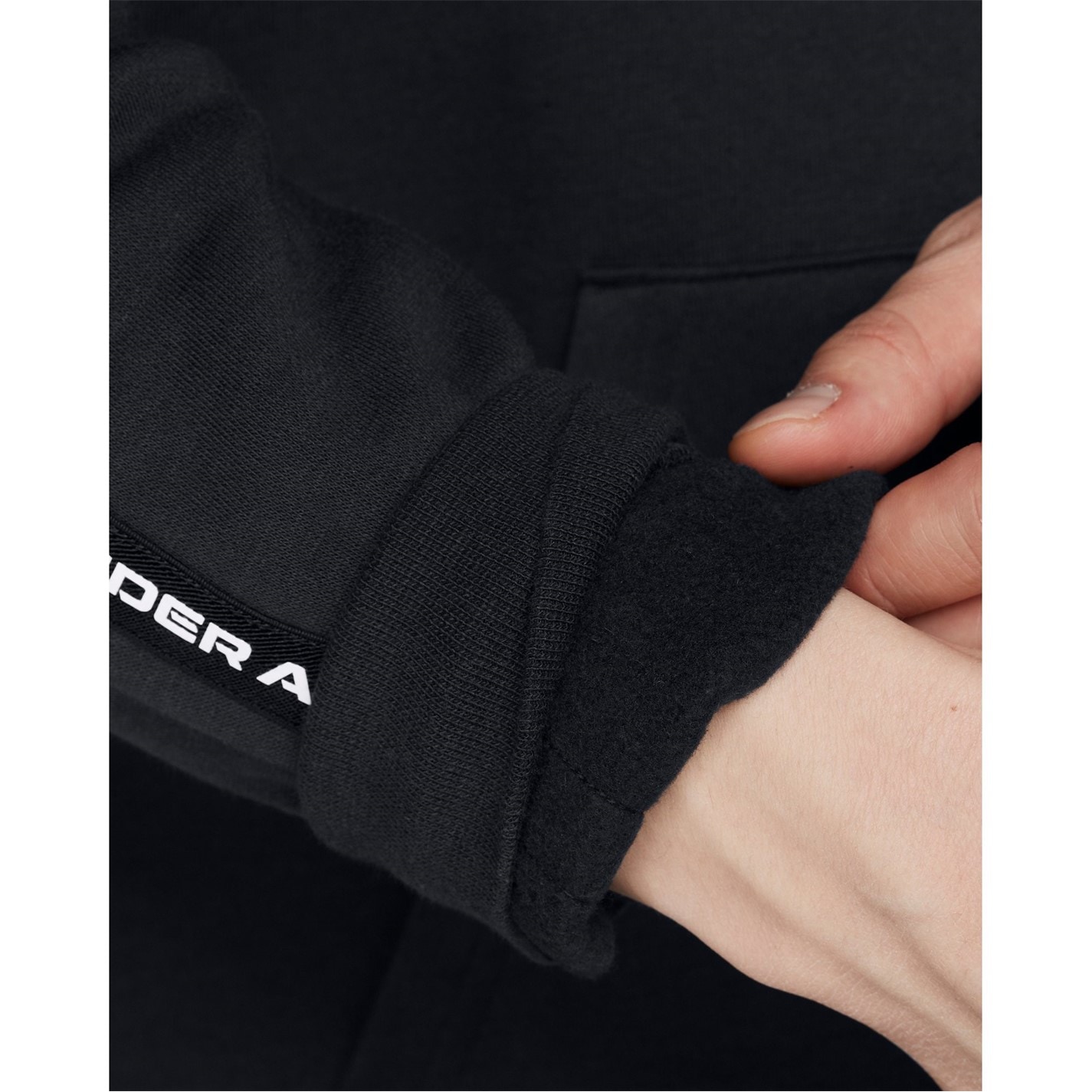 Mikina Under Armour Black 1590287 Men's Icon Fleece Taping Hoodie - 5