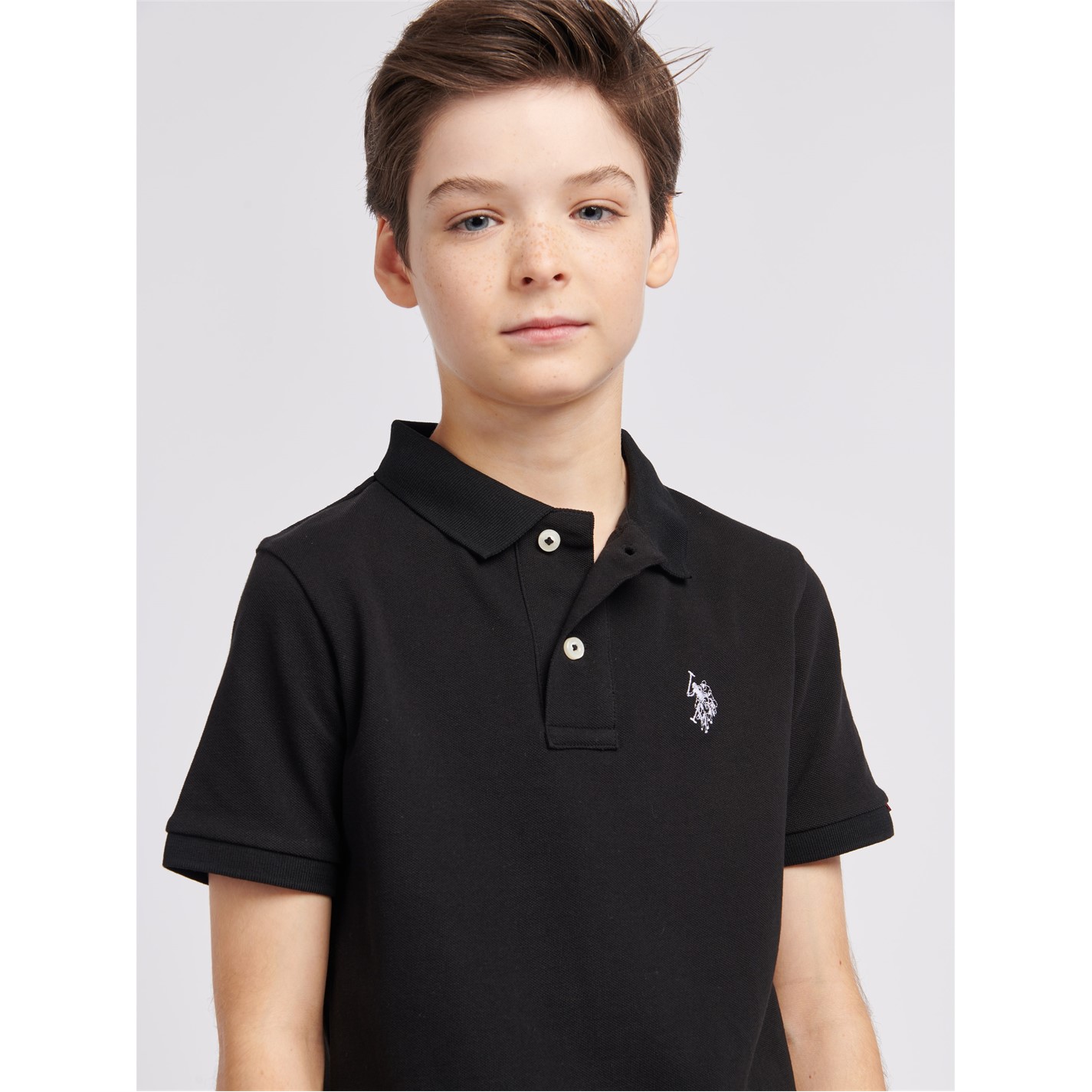 Tričko US Polo Assn Black 6832626 Kids' Short-Sleeve Polo Shirt - 4