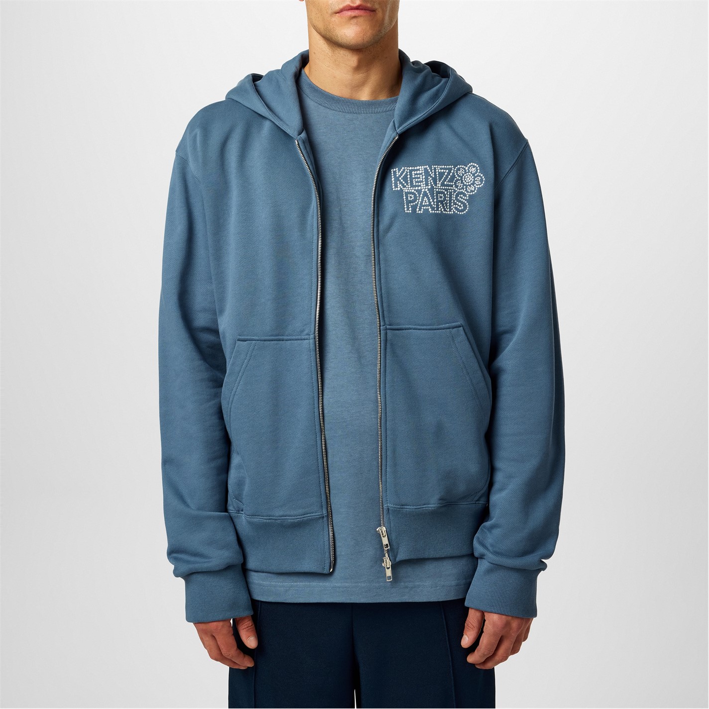 Mikina KENZO Blue 7767764 Constellation Embroidered Hoodie - 1