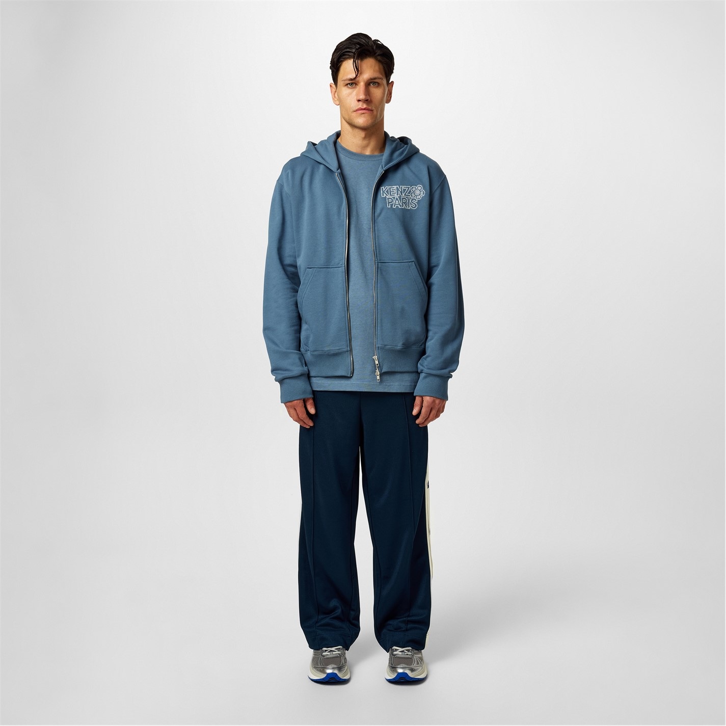 Mikina KENZO Blue 7767764 Constellation Embroidered Hoodie - 4