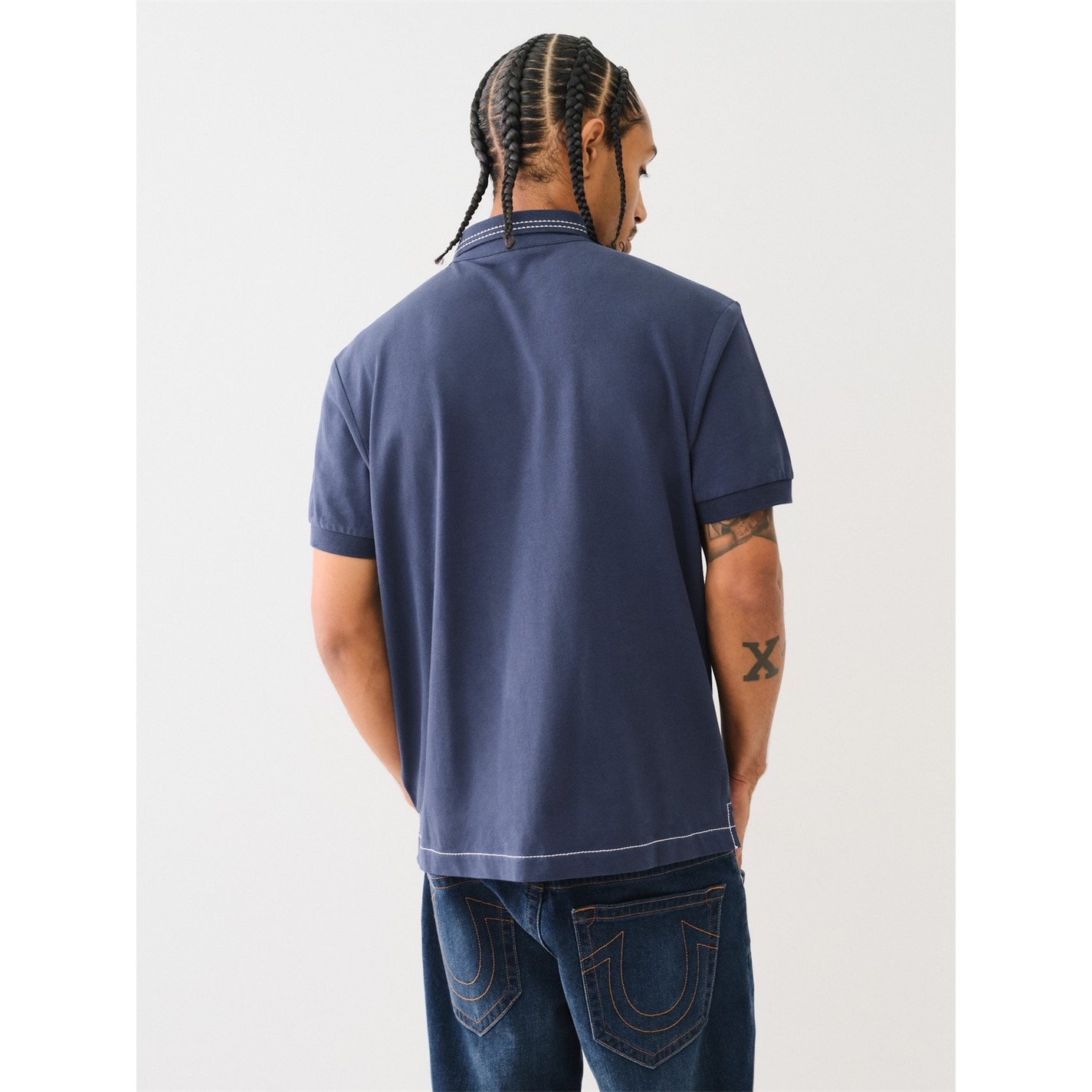 Tričko True Religion Dress Blue 7809151 Big T Embroidered Polo Shirt - 2