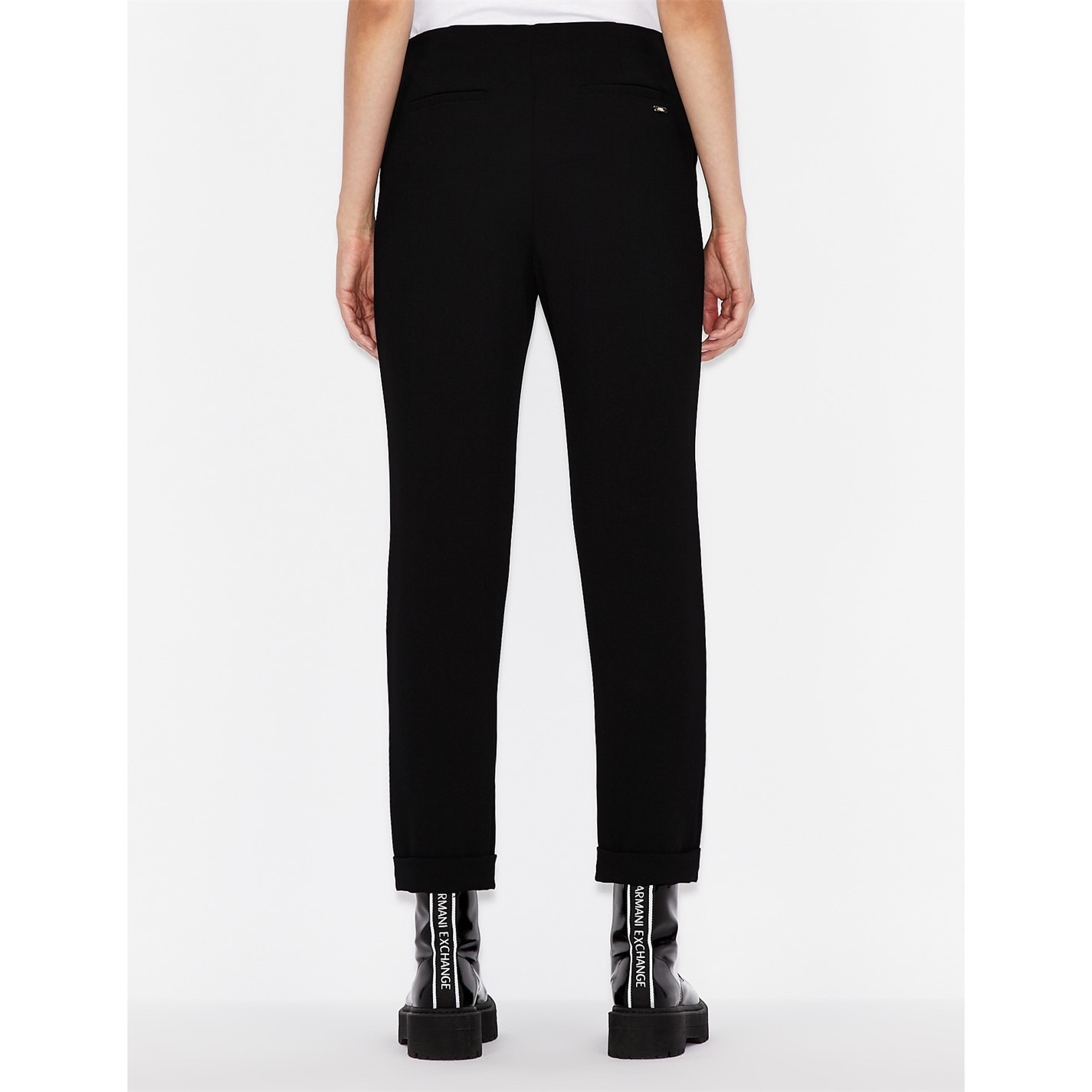 Nohavice Armani Exchange Black 5938213 Women's AX Classic Straight Leg Trouser - 2
