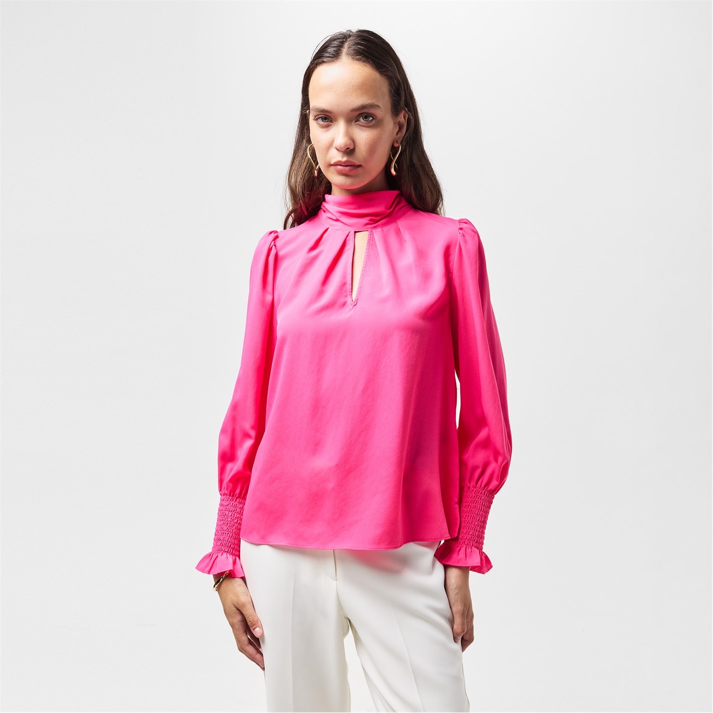Košeľa French Connection Luminous Pink 3593721 Crepe Blouse - 3