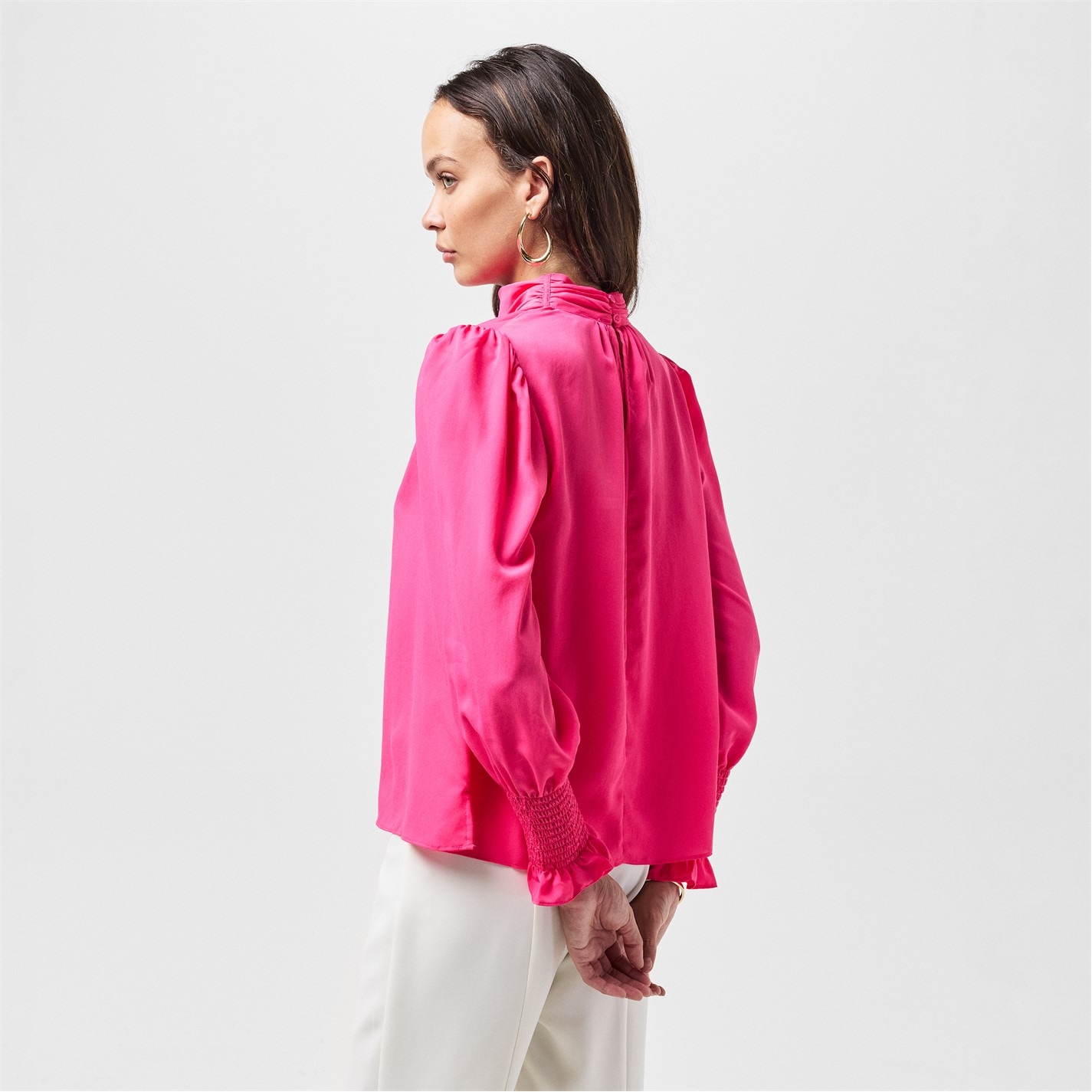 Košeľa French Connection Luminous Pink 3593721 Crepe Blouse - 4
