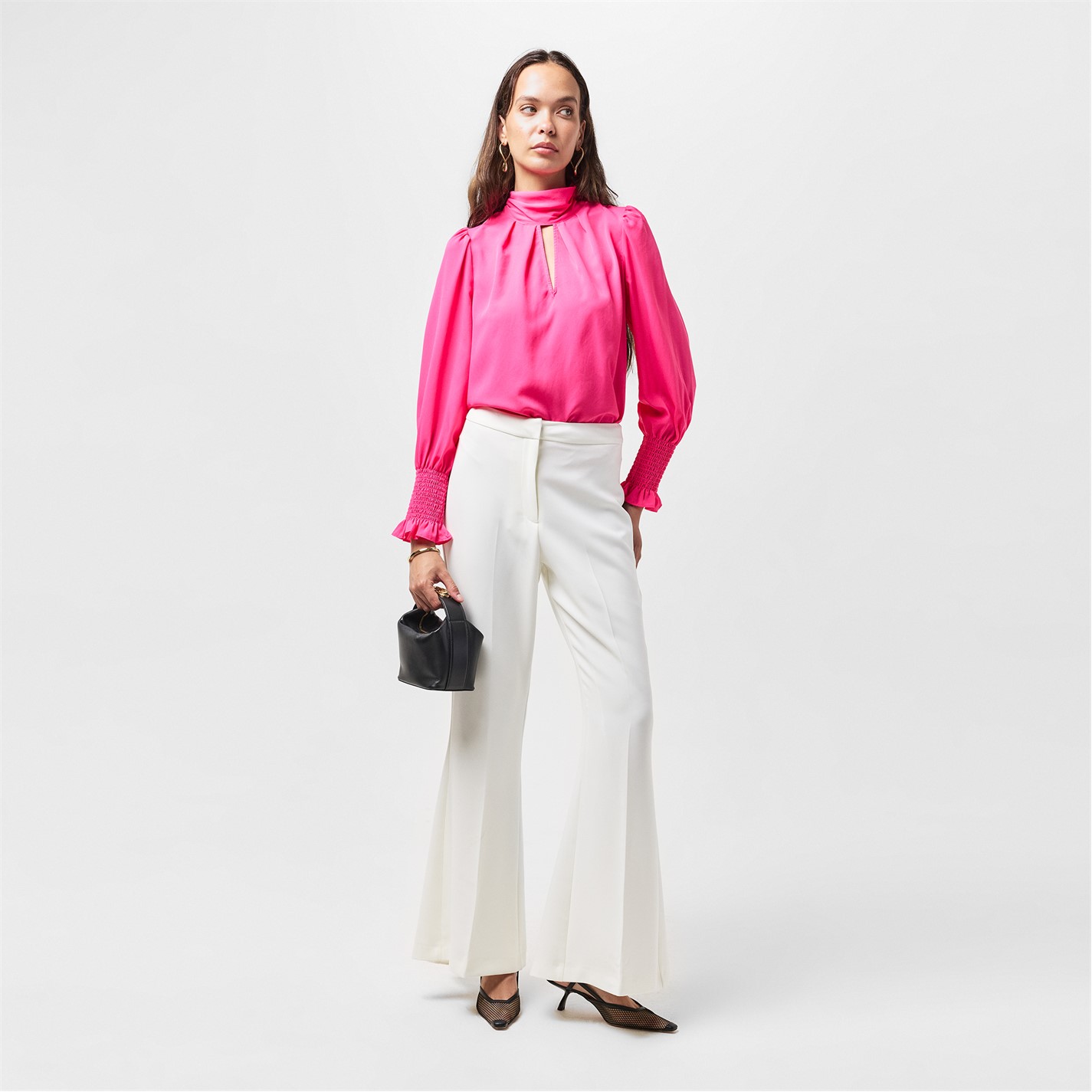 Košeľa French Connection Luminous Pink 3593721 Crepe Blouse - 6