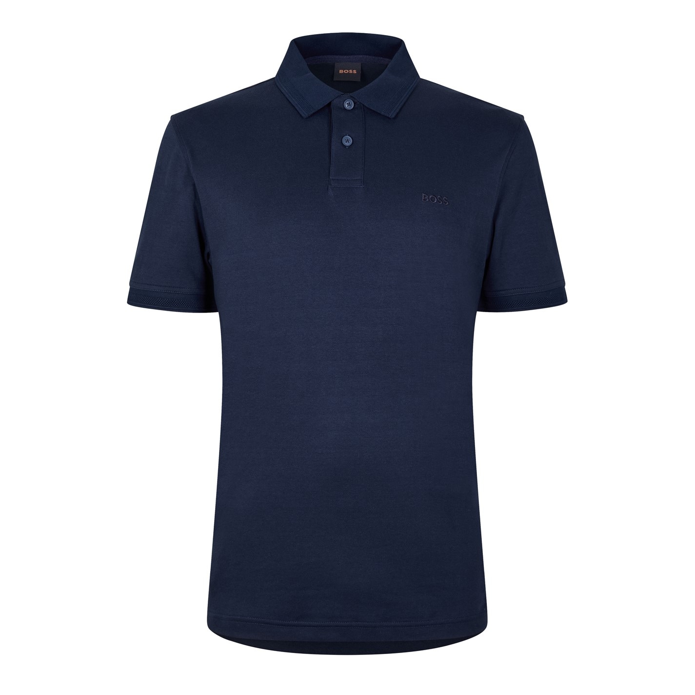 Tričko Boss Dark Blue 404 4925157 Men's PeInterlock Short-Sleeve Polo Shirt - 1