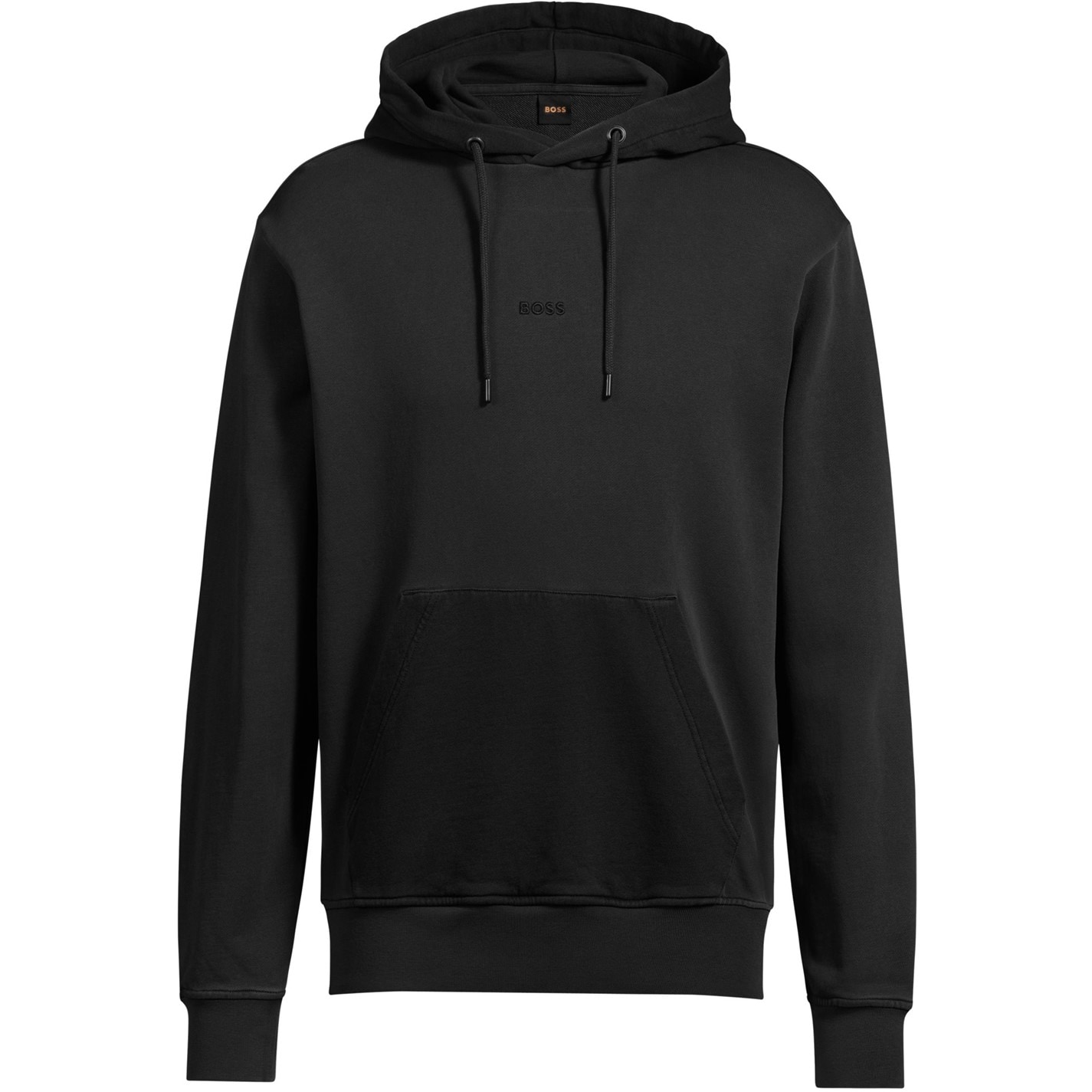 Mikina Boss Black 001 4404052 Men's WeBlock Orange Cotton Pullover Hoodie - 1