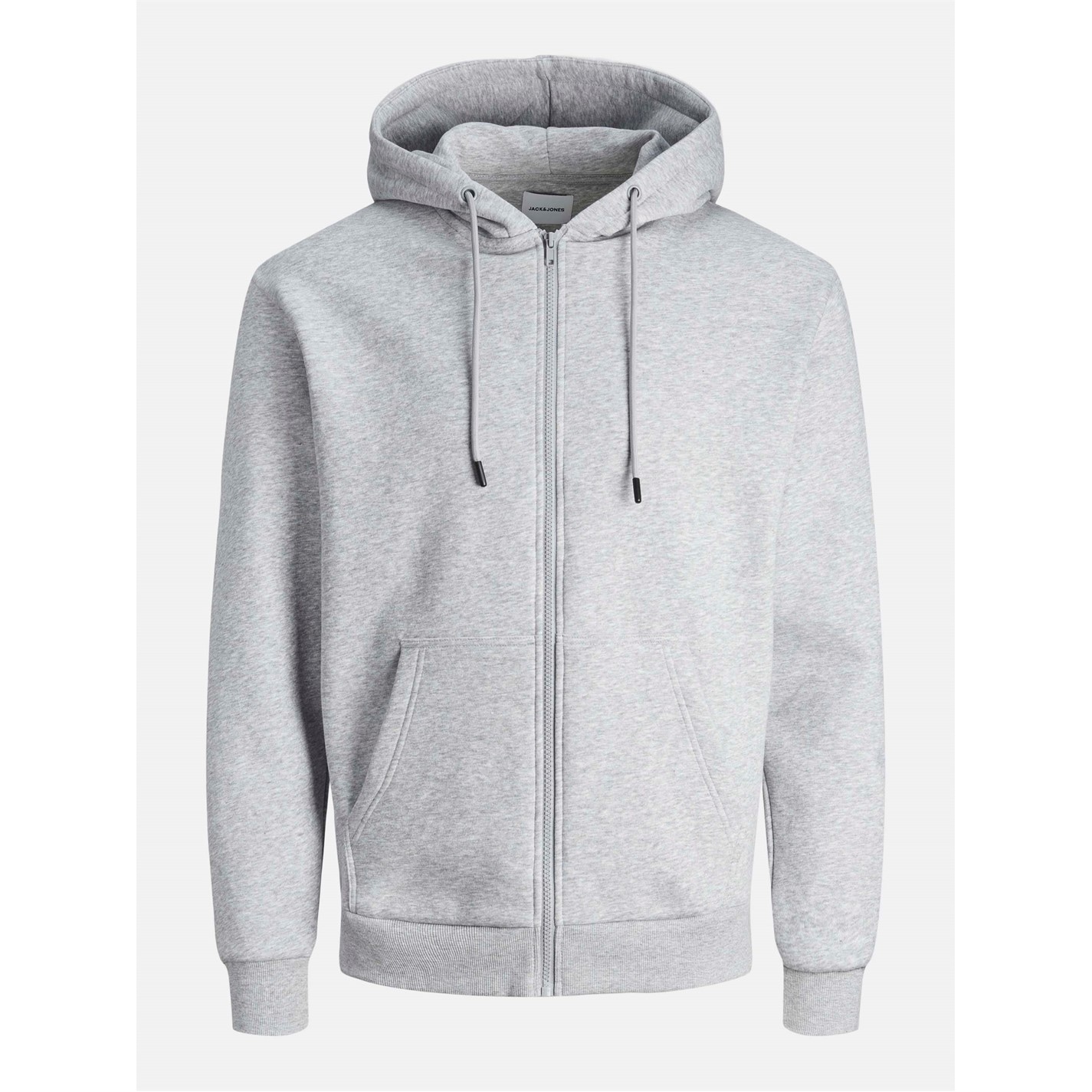 Mikina Jack and Jones Lt Grey Melange 7031233 Men's Bradley Zip Hoodie - 1