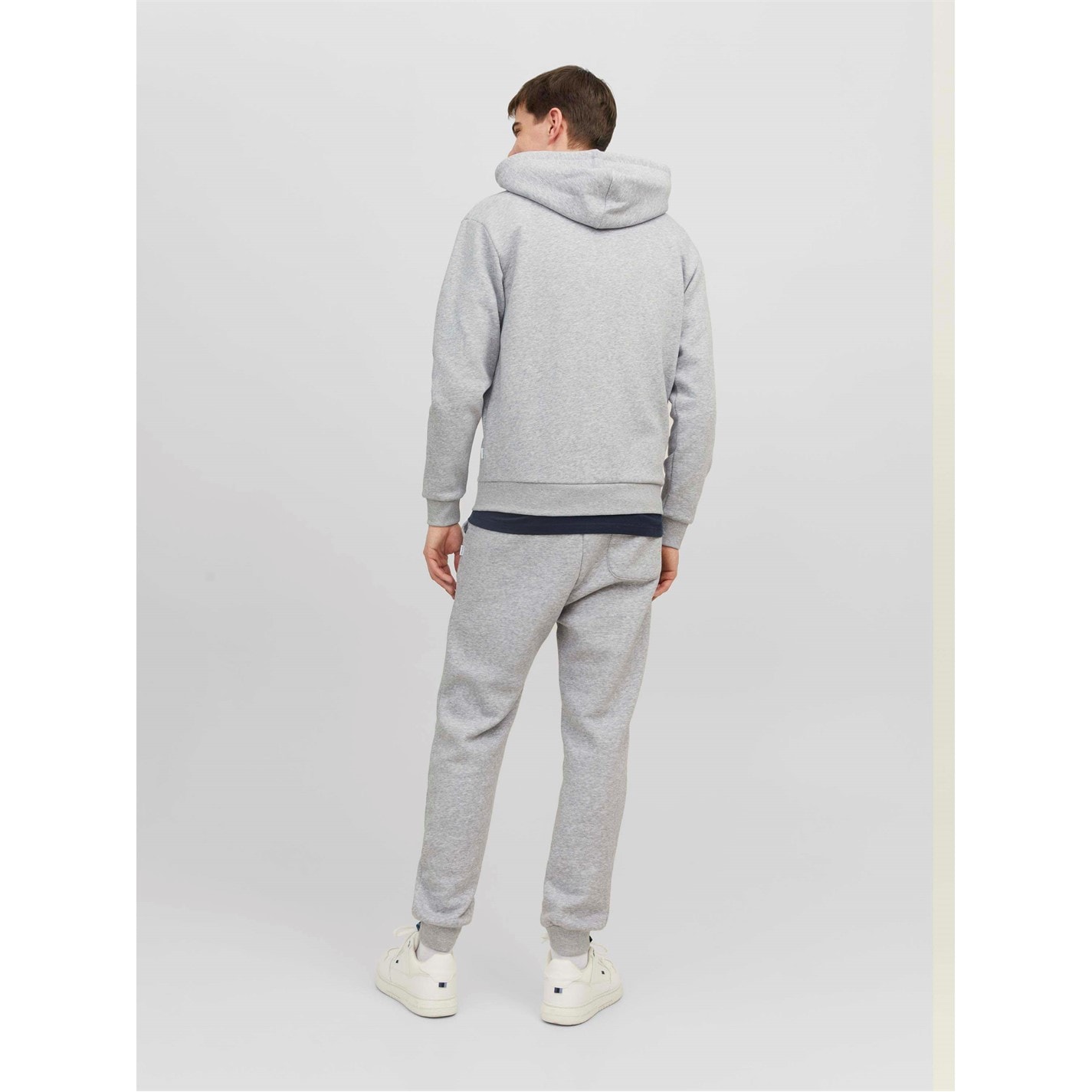 Mikina Jack and Jones Lt Grey Melange 7031233 Men's Bradley Zip Hoodie - 4