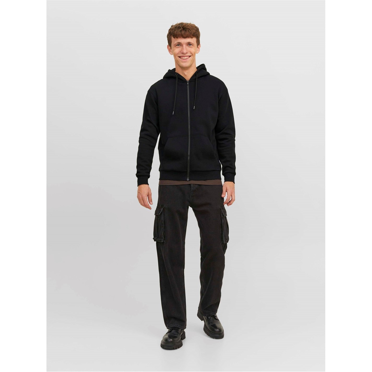 Mikina Jack and Jones Black 3268755 Men's Bradley Zip Hoodie - 3