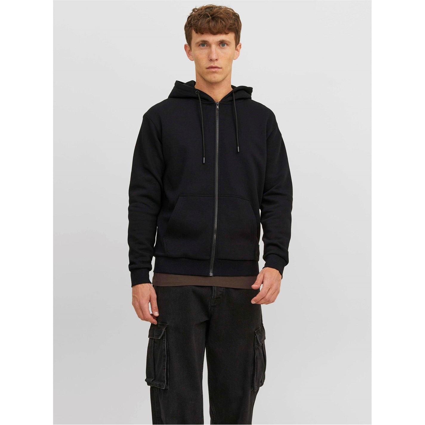 Mikina Jack and Jones Black 3268755 Men's Bradley Zip Hoodie - 7
