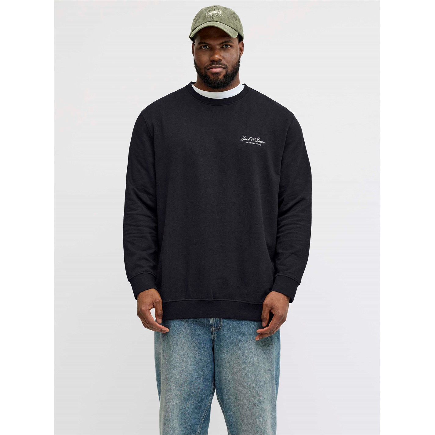 Mikina Jack and Jones Black 6002579 Men's Archive Graphic Zip Hoodie - 6