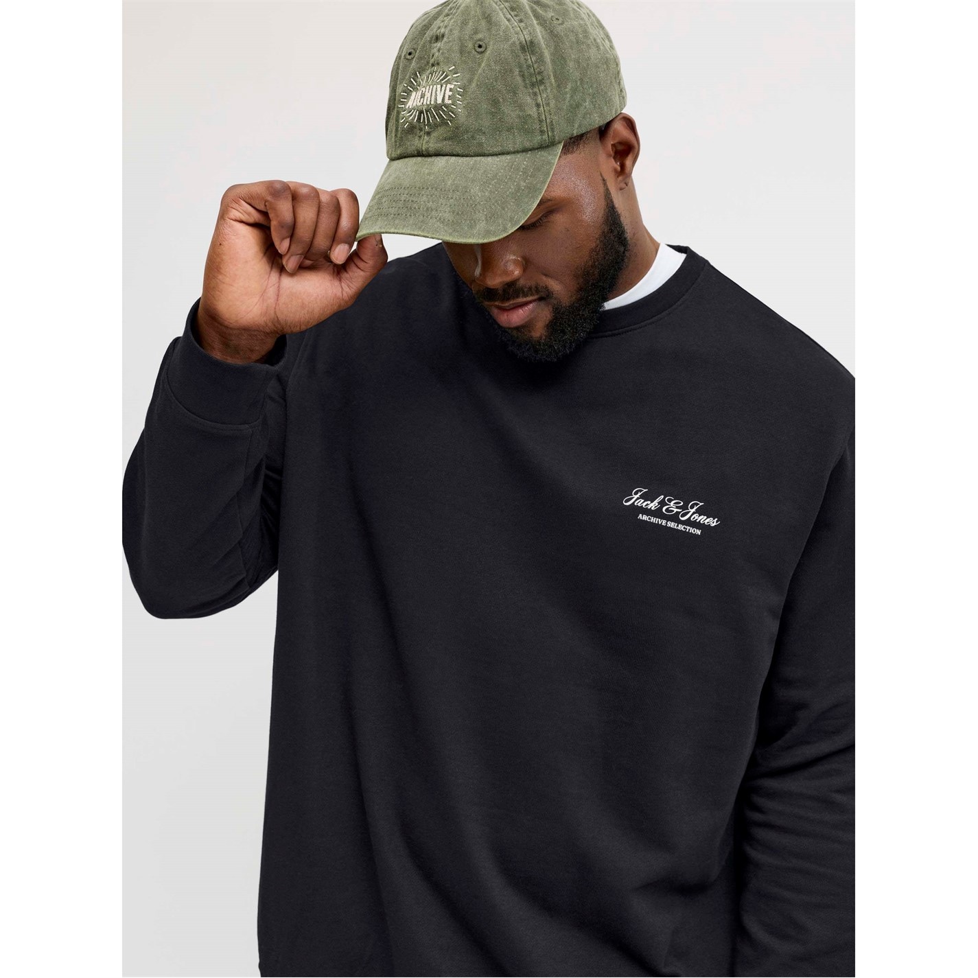 Mikina Jack and Jones Black 6002579 Men's Archive Graphic Zip Hoodie - 7