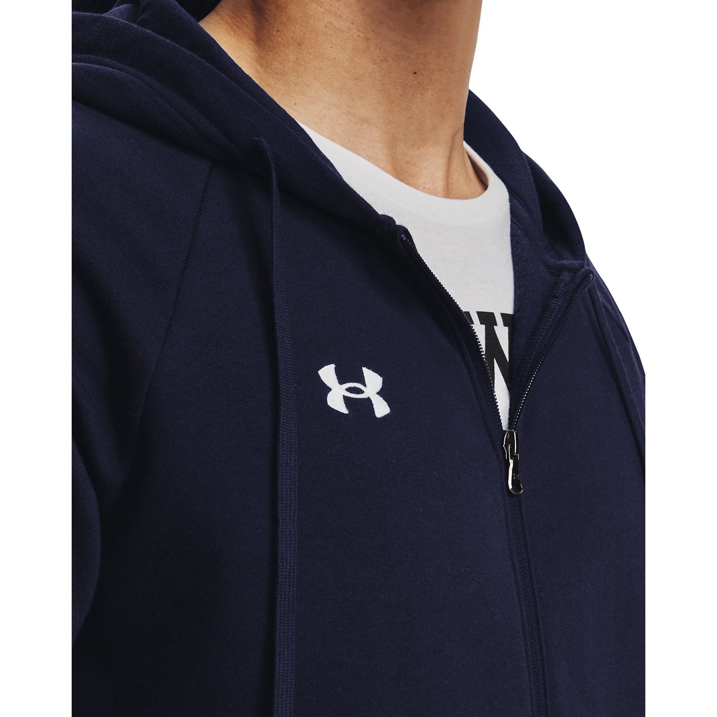 Mikina Under Armour Midnight Navy 2171876 UA Rival Fleece Full-Zip Hoodie Mens - 5