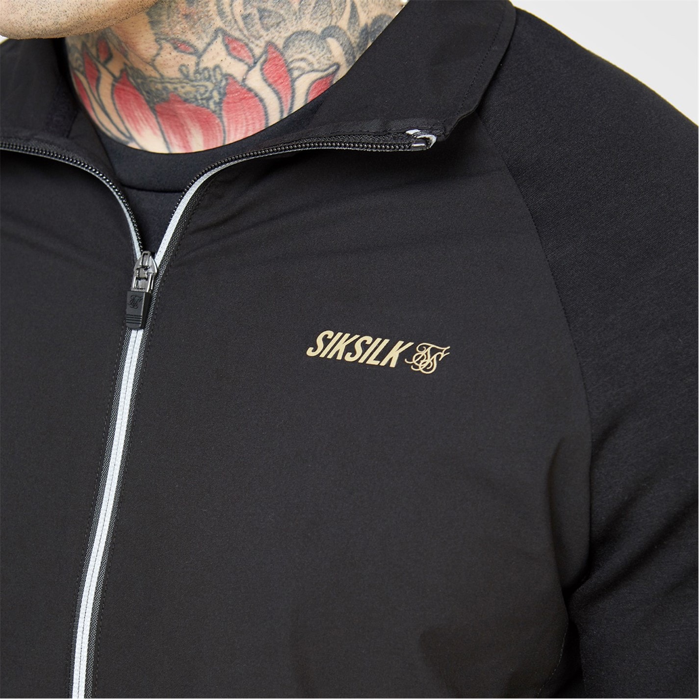Mikina SikSilk Black 6234703 Men's Zip Hoodie - 2