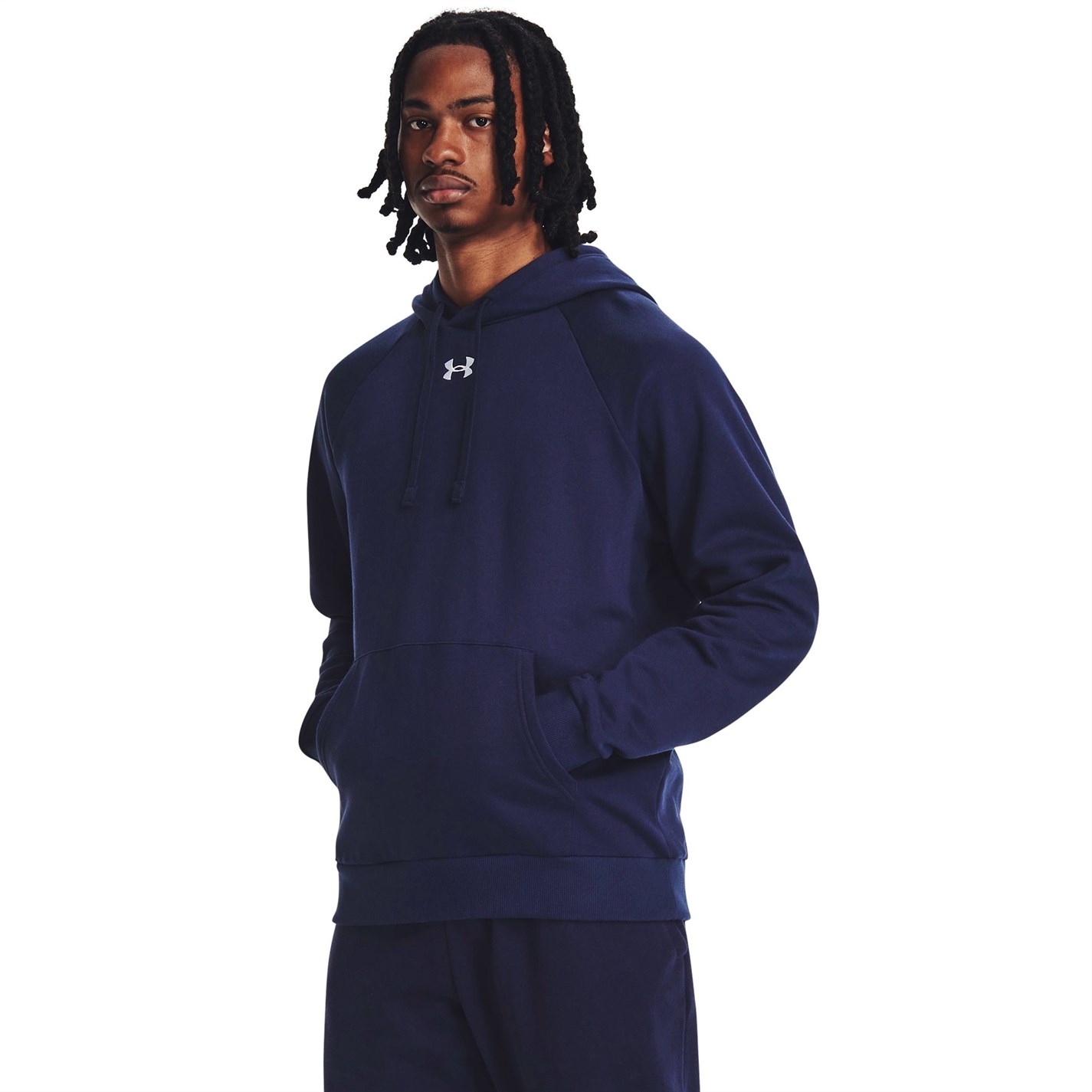 Mikina Under Armour Midnight Navy 5577183 Rival Fleece Hoodie Men's - 2
