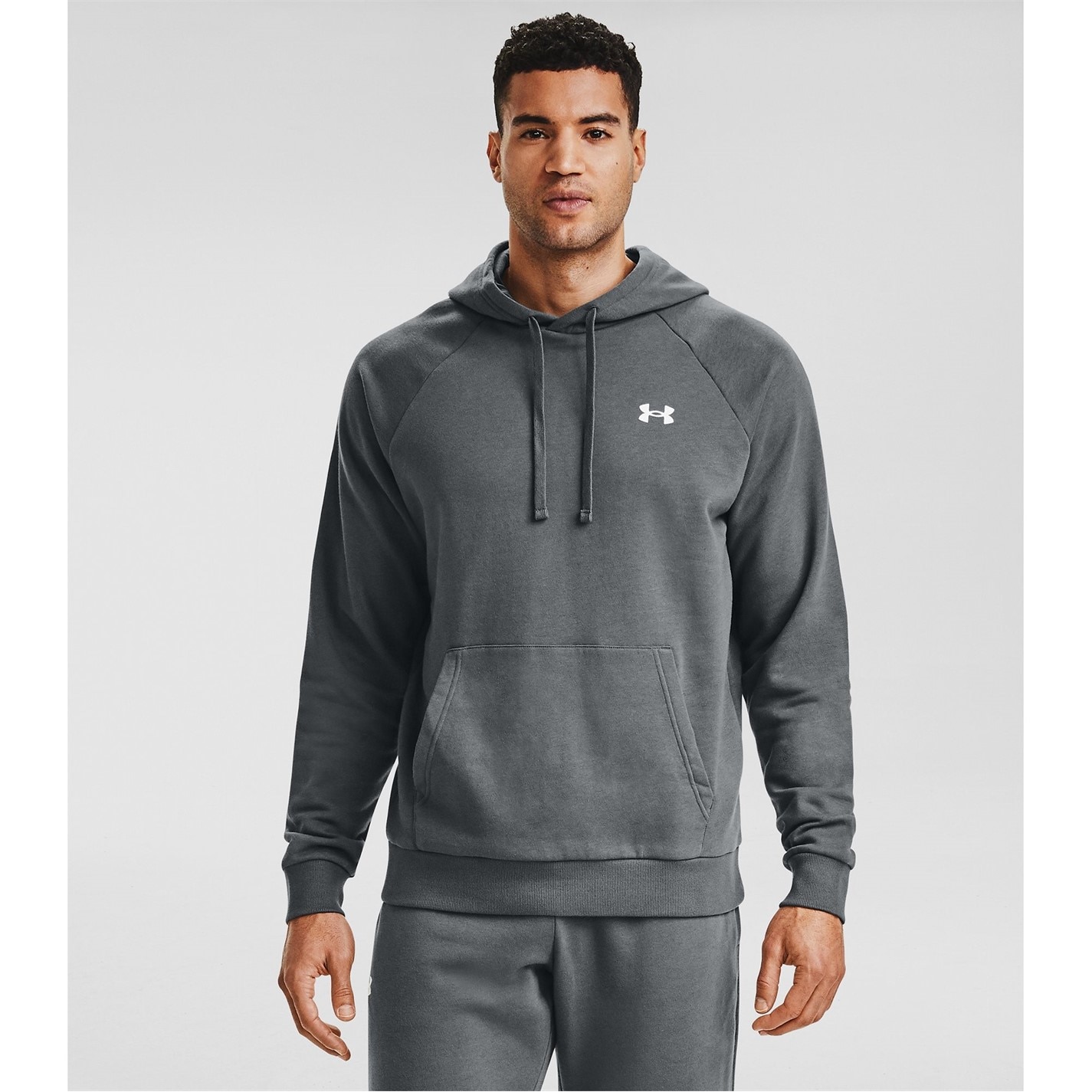 Mikina Under Armour Pitch Gray 3471588 Rival Fleece Hoodie Men's - 2