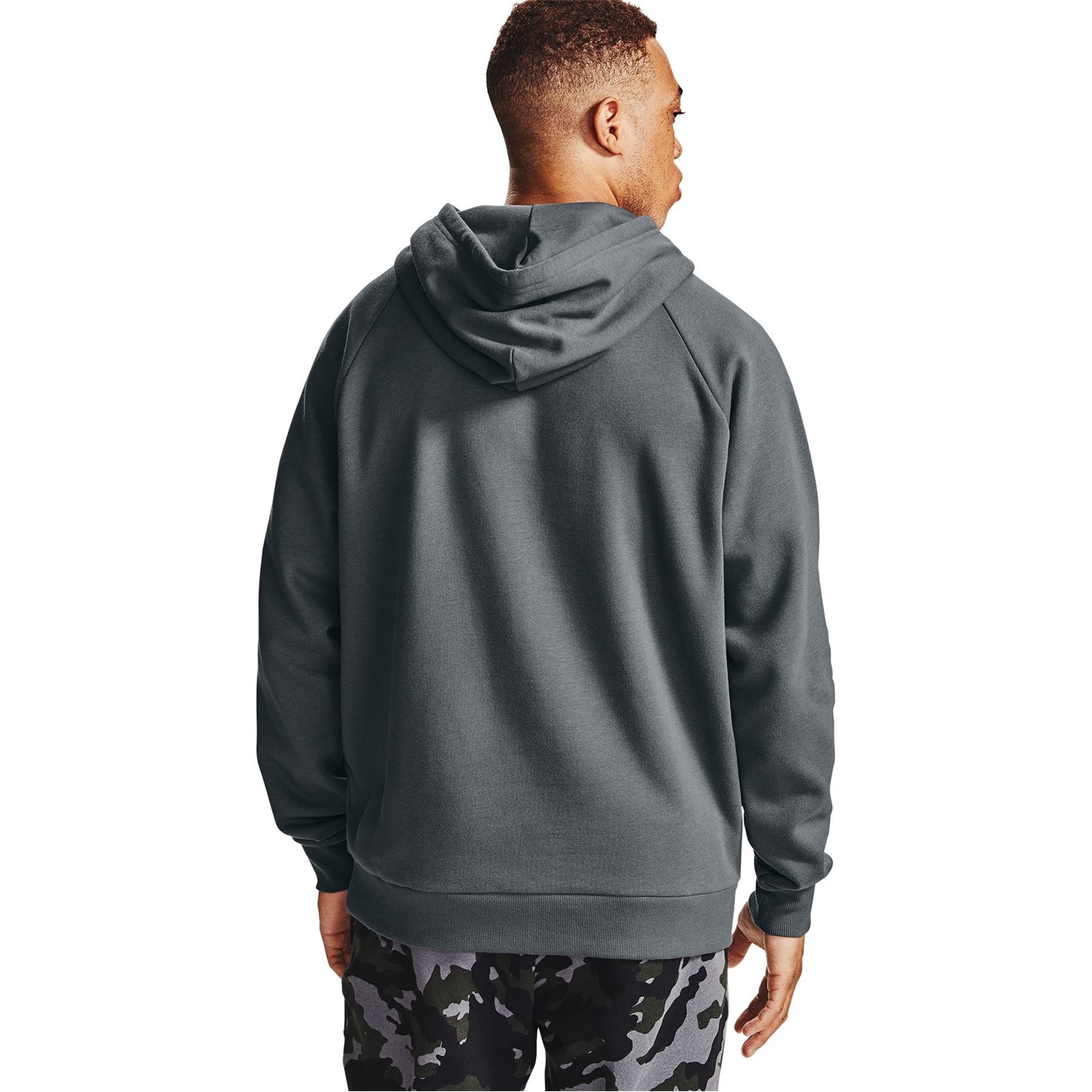 Mikina Under Armour Pitch Gray 3471588 Rival Fleece Hoodie Men's - 4