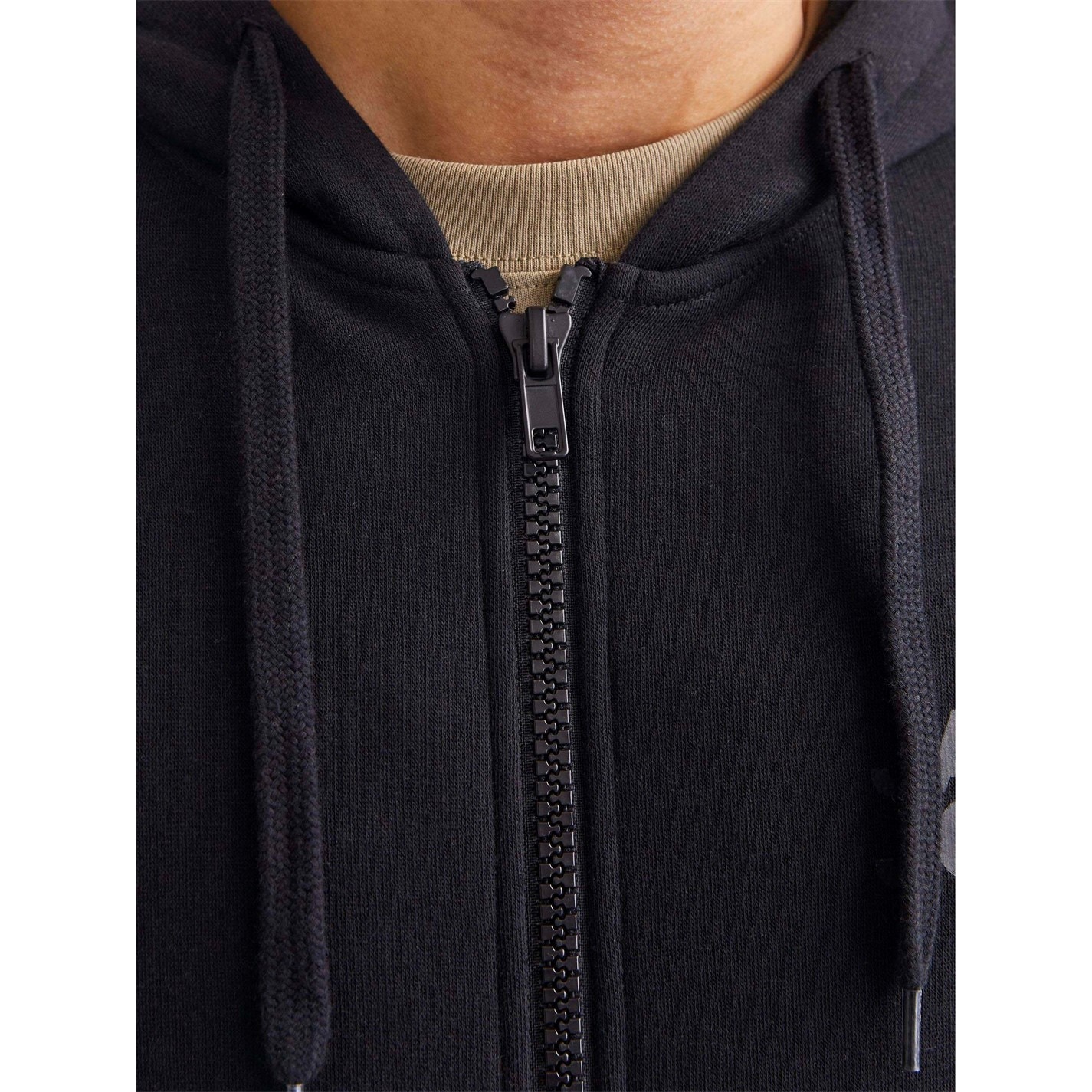Mikina Jack and Jones Black 7666847 Corp Logo Sweat Zip Hood Mens - 4
