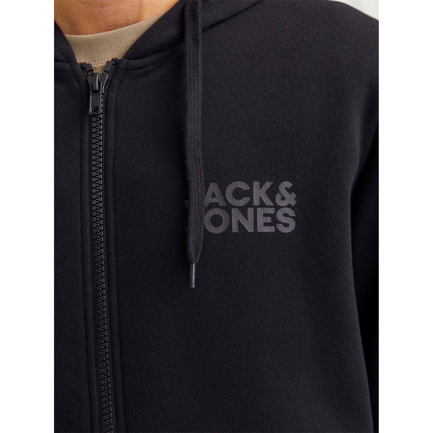 Mikina Jack and Jones Black 7666847 Corp Logo Sweat Zip Hood Mens - 5
