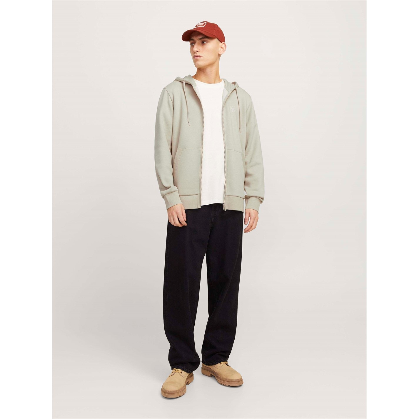 Mikina Jack and Jones Moonbeam 9540063 Corp Logo Sweat Zip Hood Mens - 7