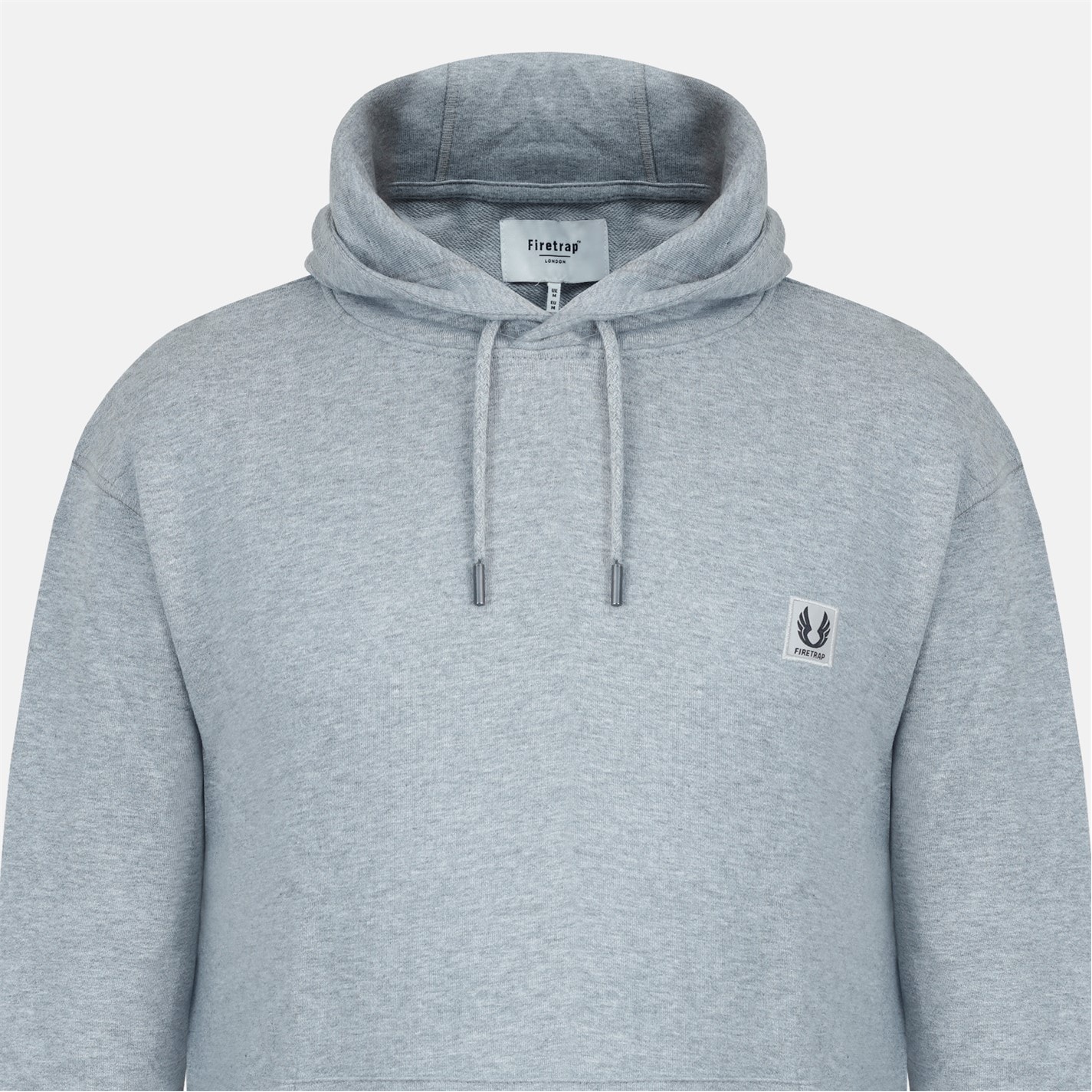 Mikina Firetrap Grey Marl 5733537 Core Hoodie Mens - 3