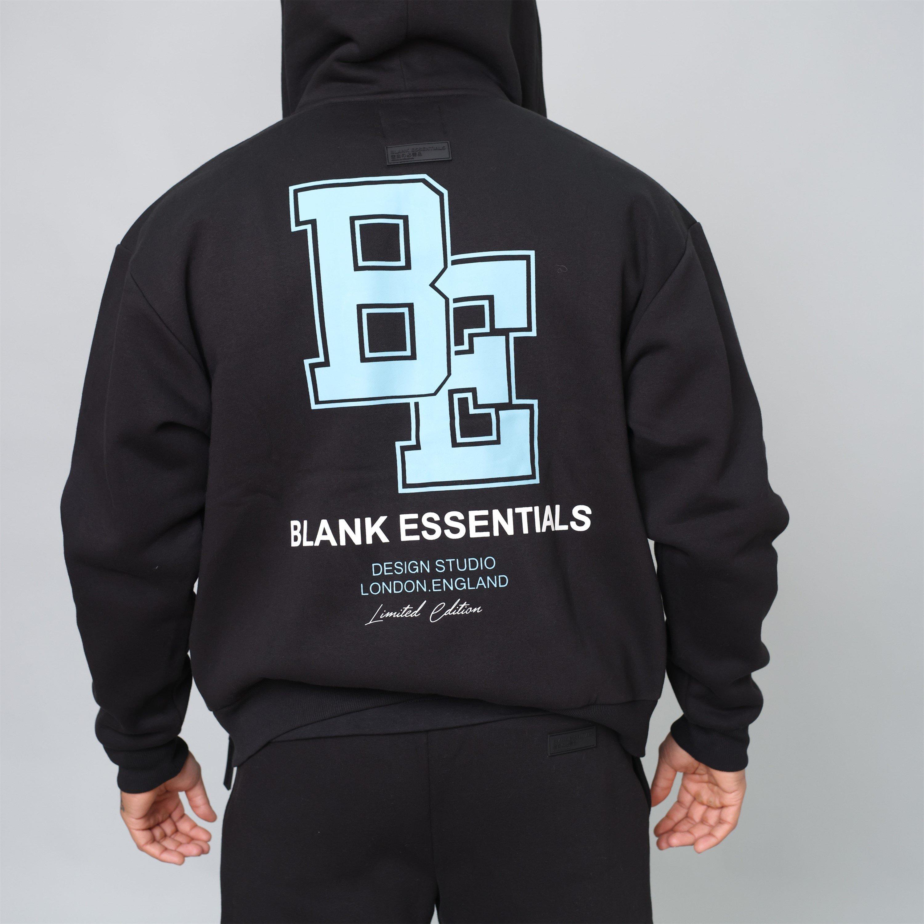 Mikina Blank Essentials Black 1403788 Men's Collegiate Zip Through Hoodie - 3