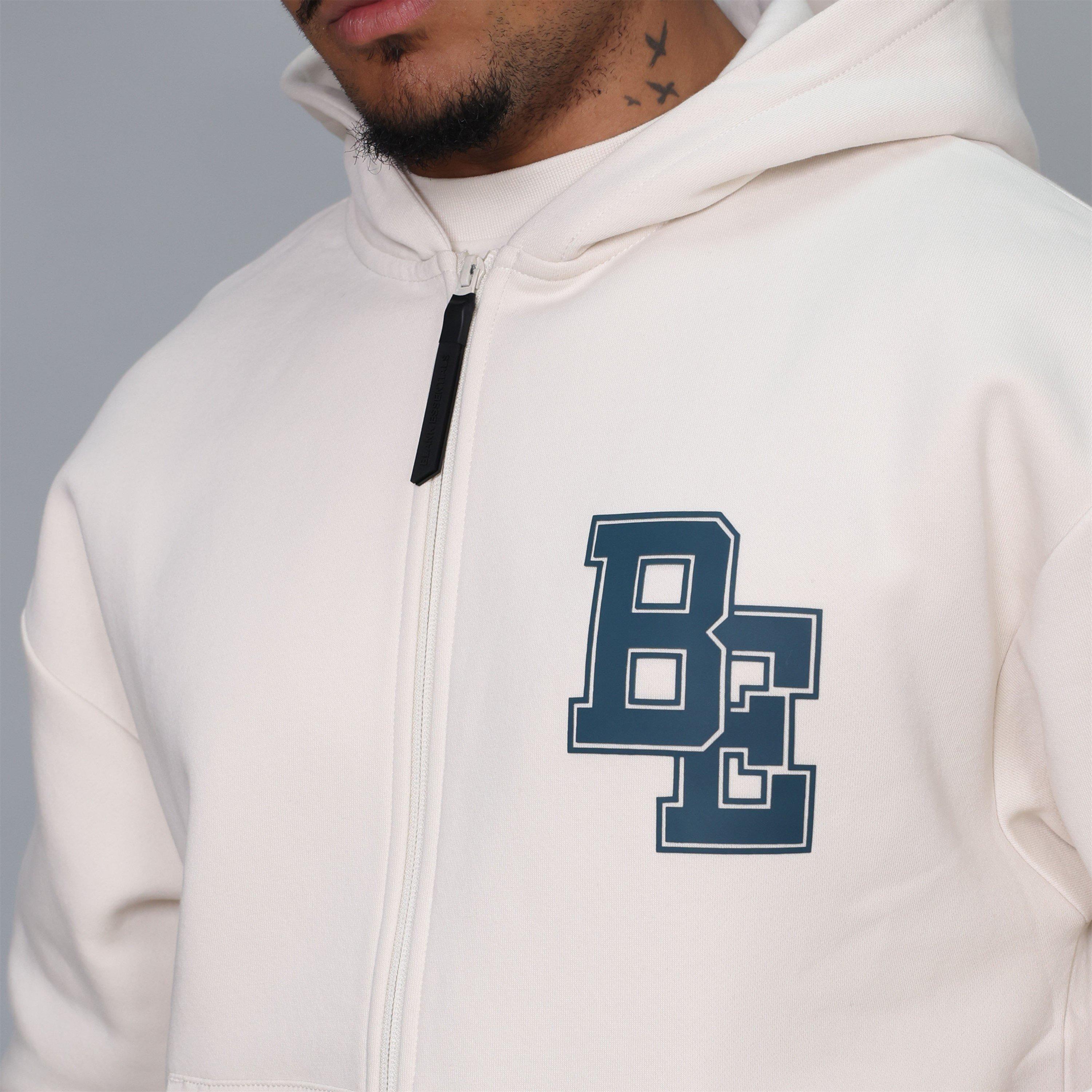 Mikina Blank Essentials Bone 8706666 Men's Collegiate Zip Through Hoodie - 4