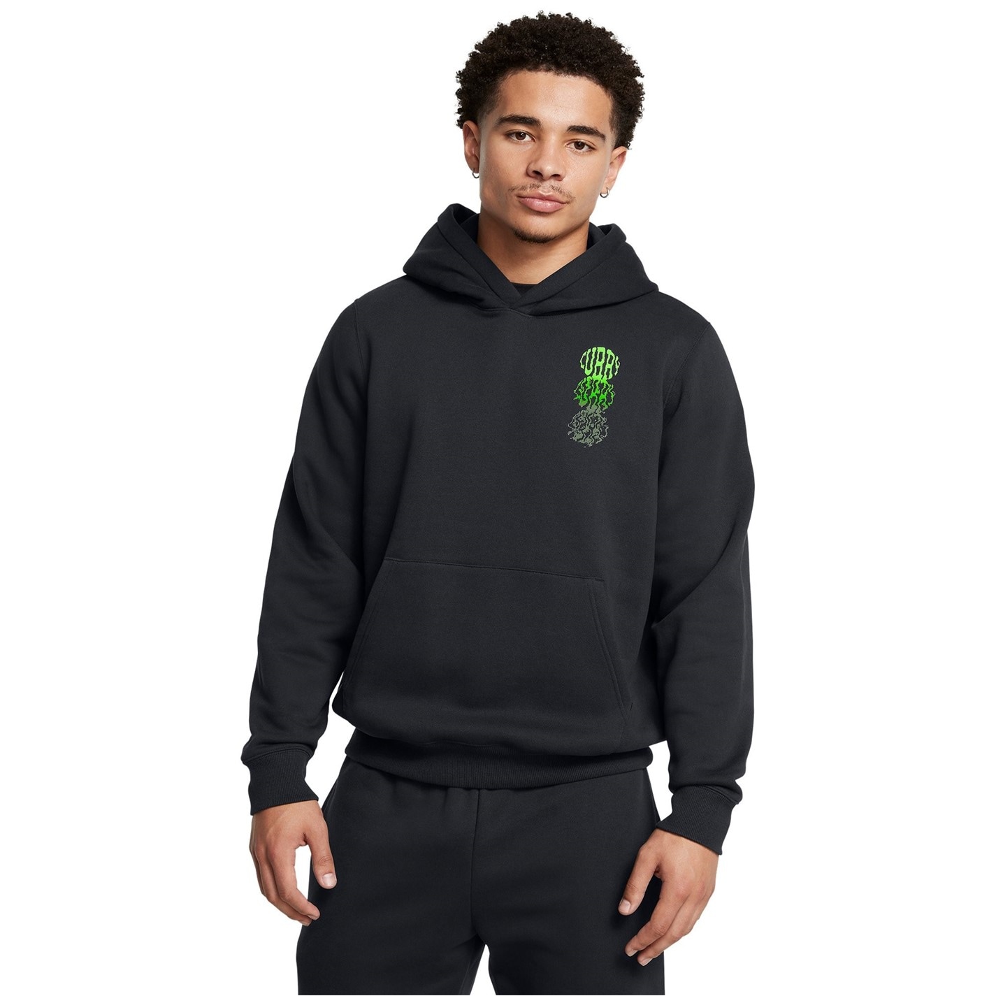 Mikina Under Armour Black 1367580 Curry Splash Graphic Hoodie Mens - 2