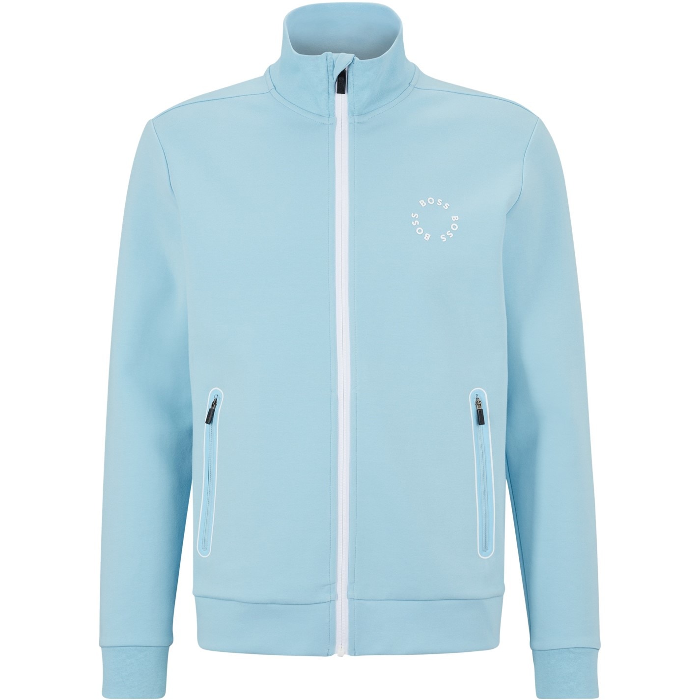 Mikina Boss Pastel Blue 451033 Men's Skaz Zip Hoodie - 1
